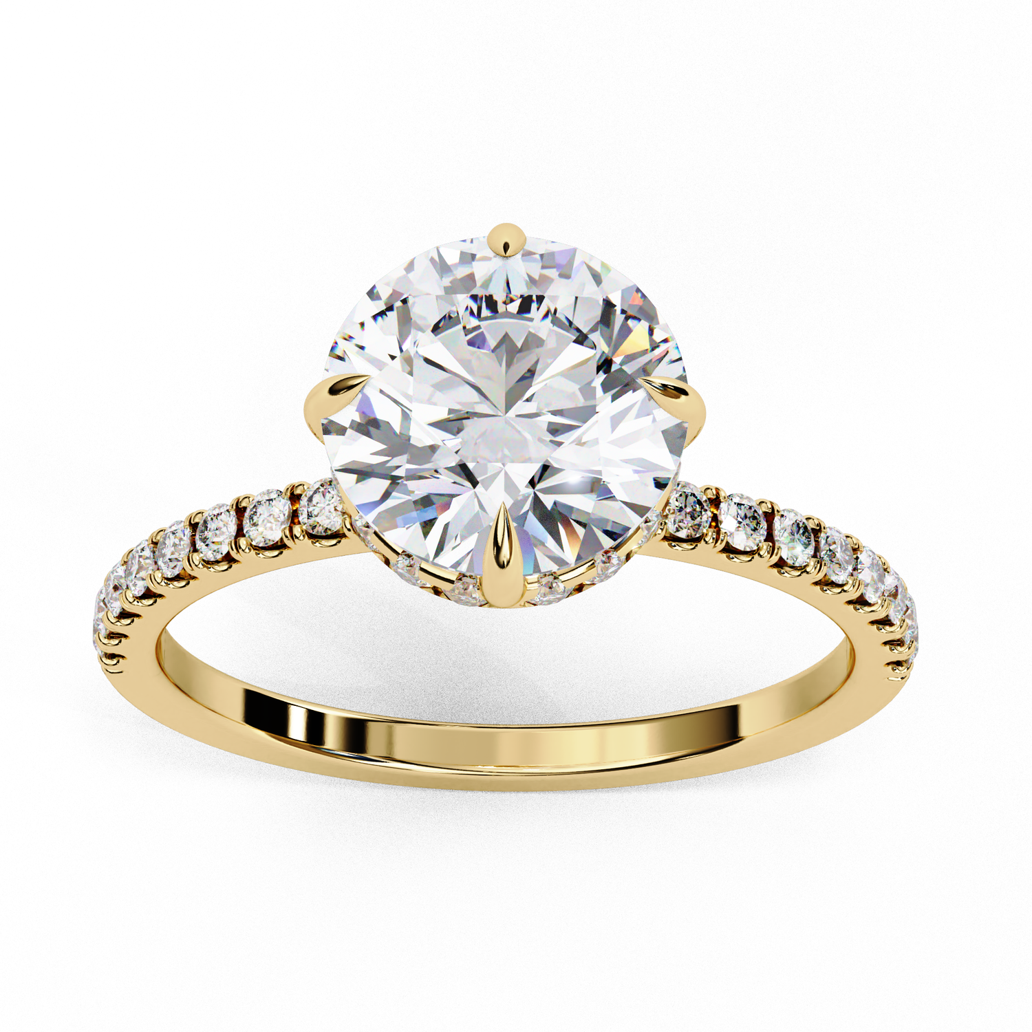 Lyra Round Solitaire Ring