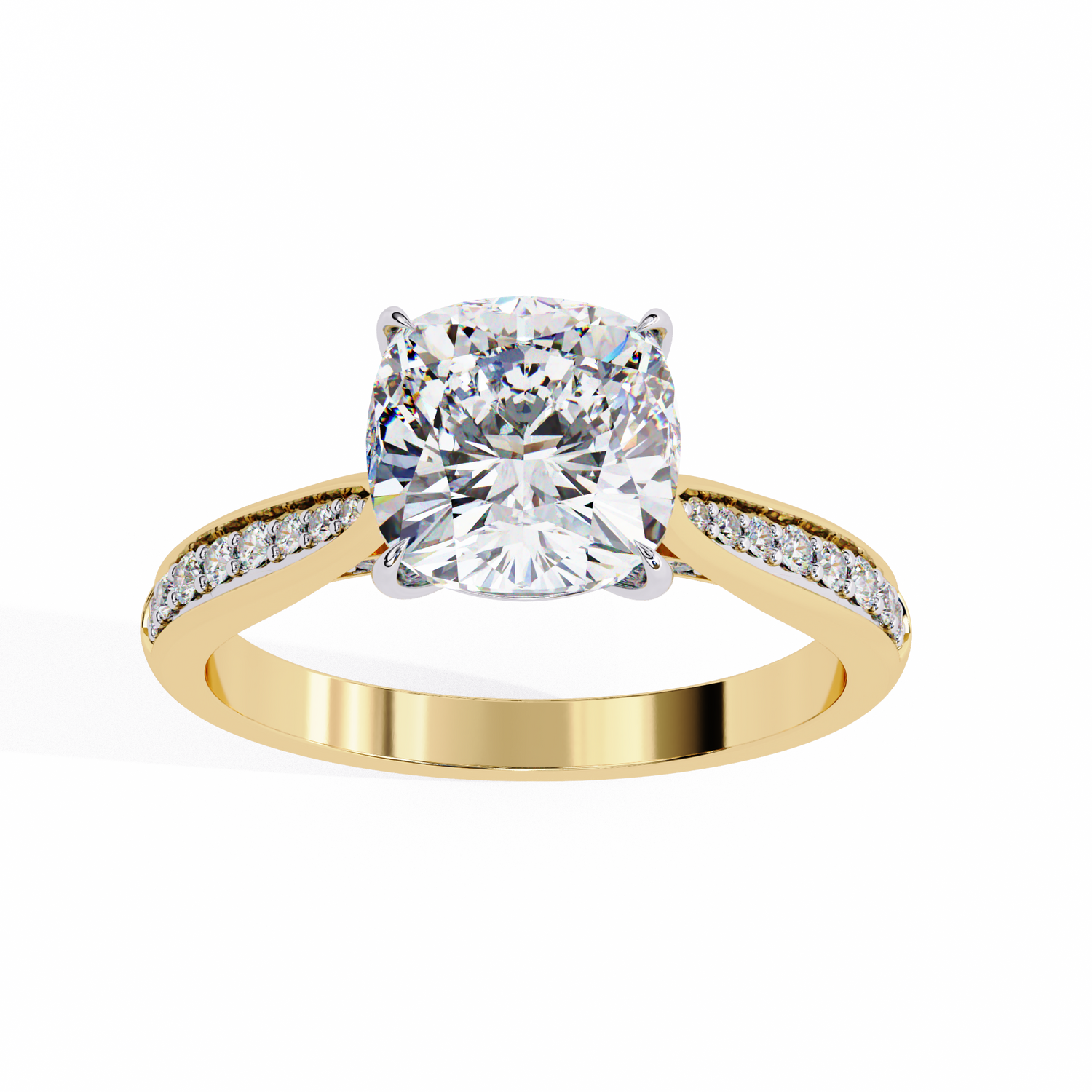 Hana Cushion Solitaire Ring