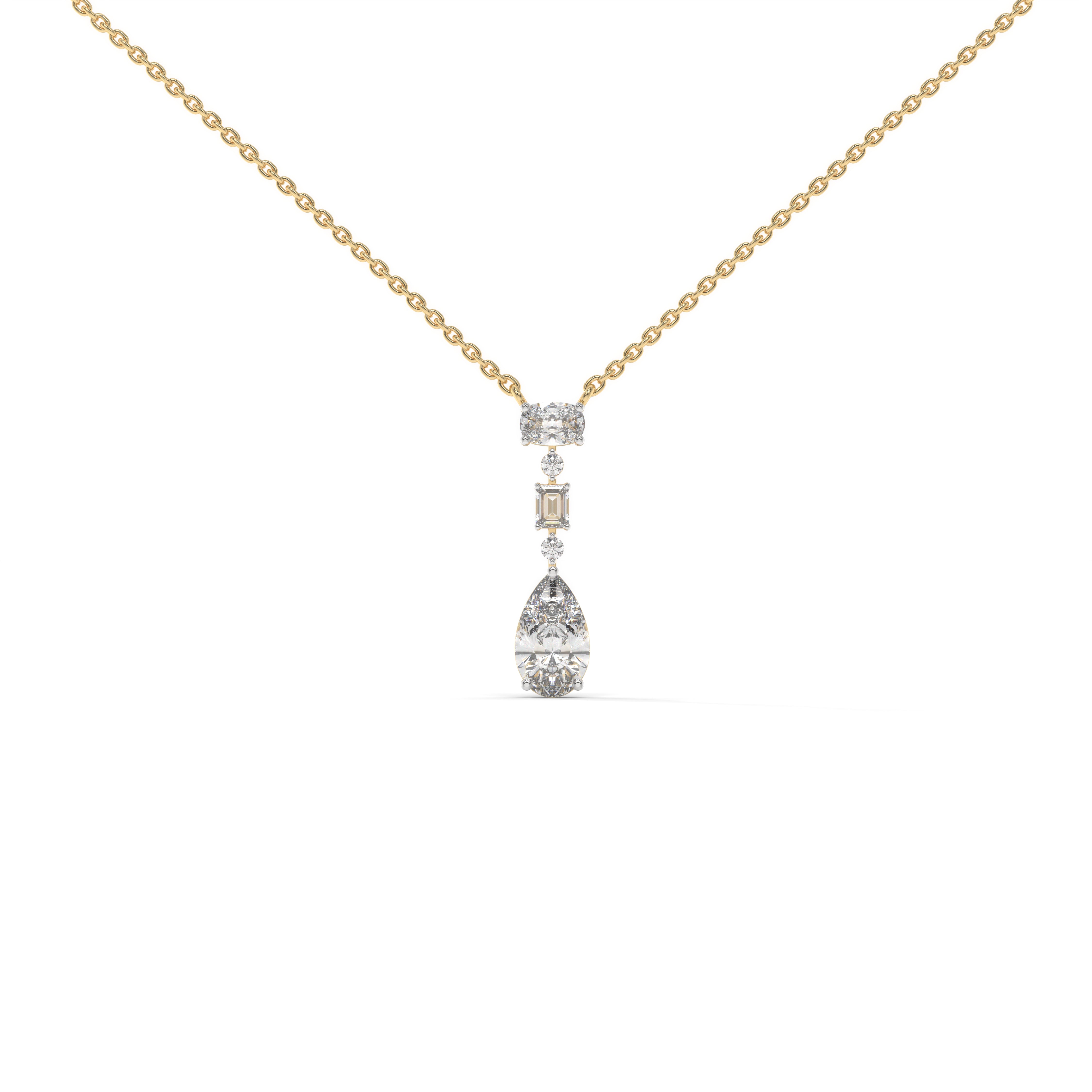 The Descent Pendant with 3.12 Ct Pear