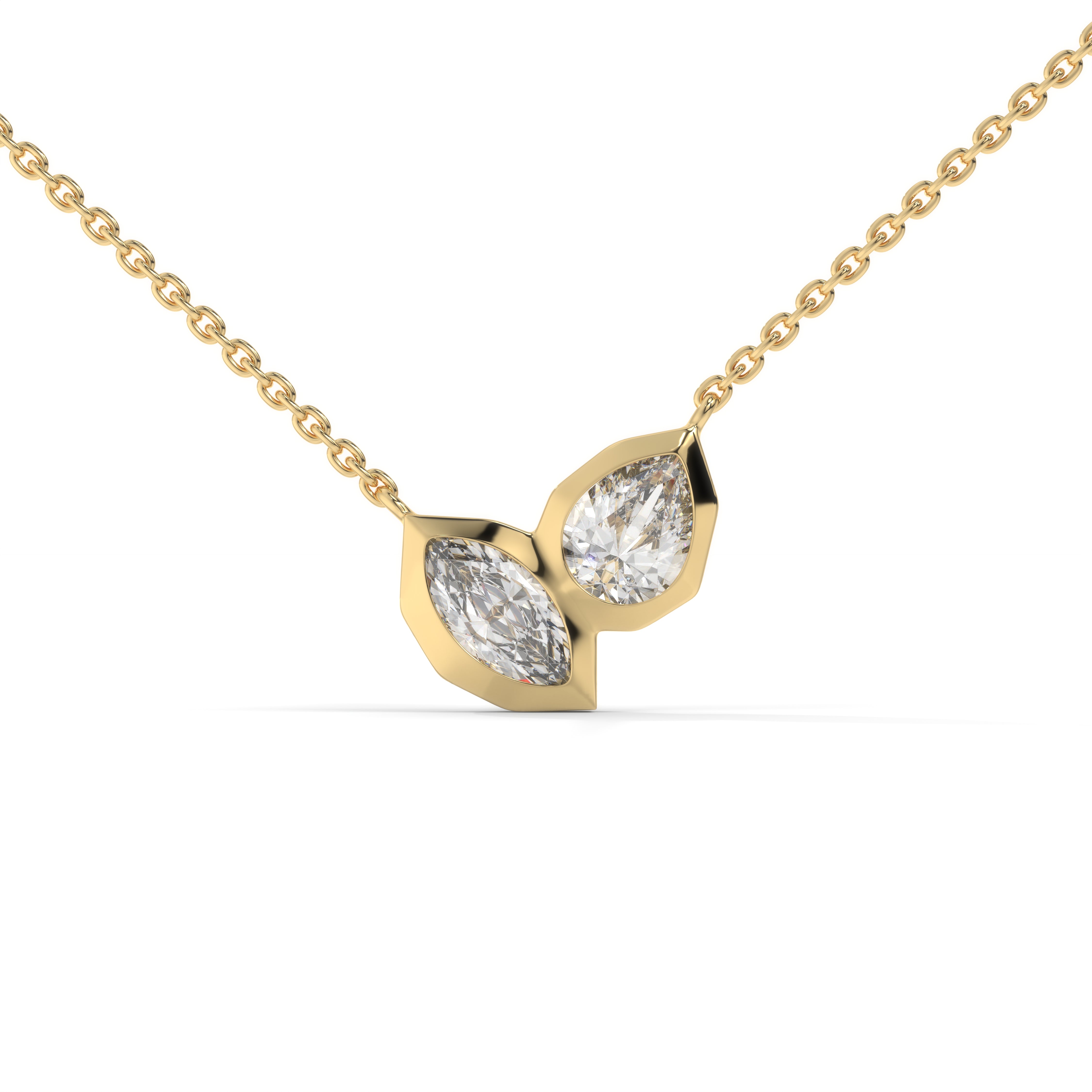 Toi et Moi Pendant: Pear and Marquise