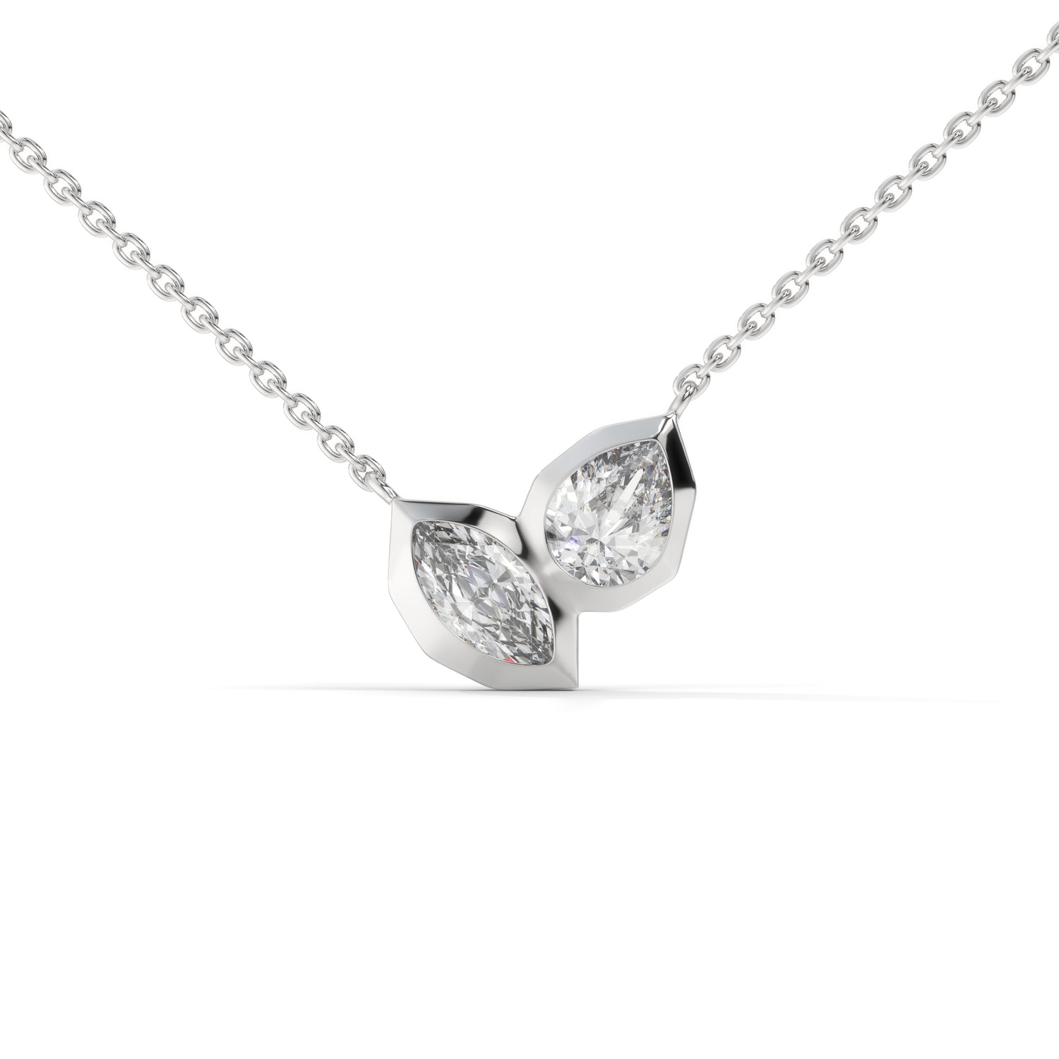 Toi et Moi Pendant: Pear and Marquise