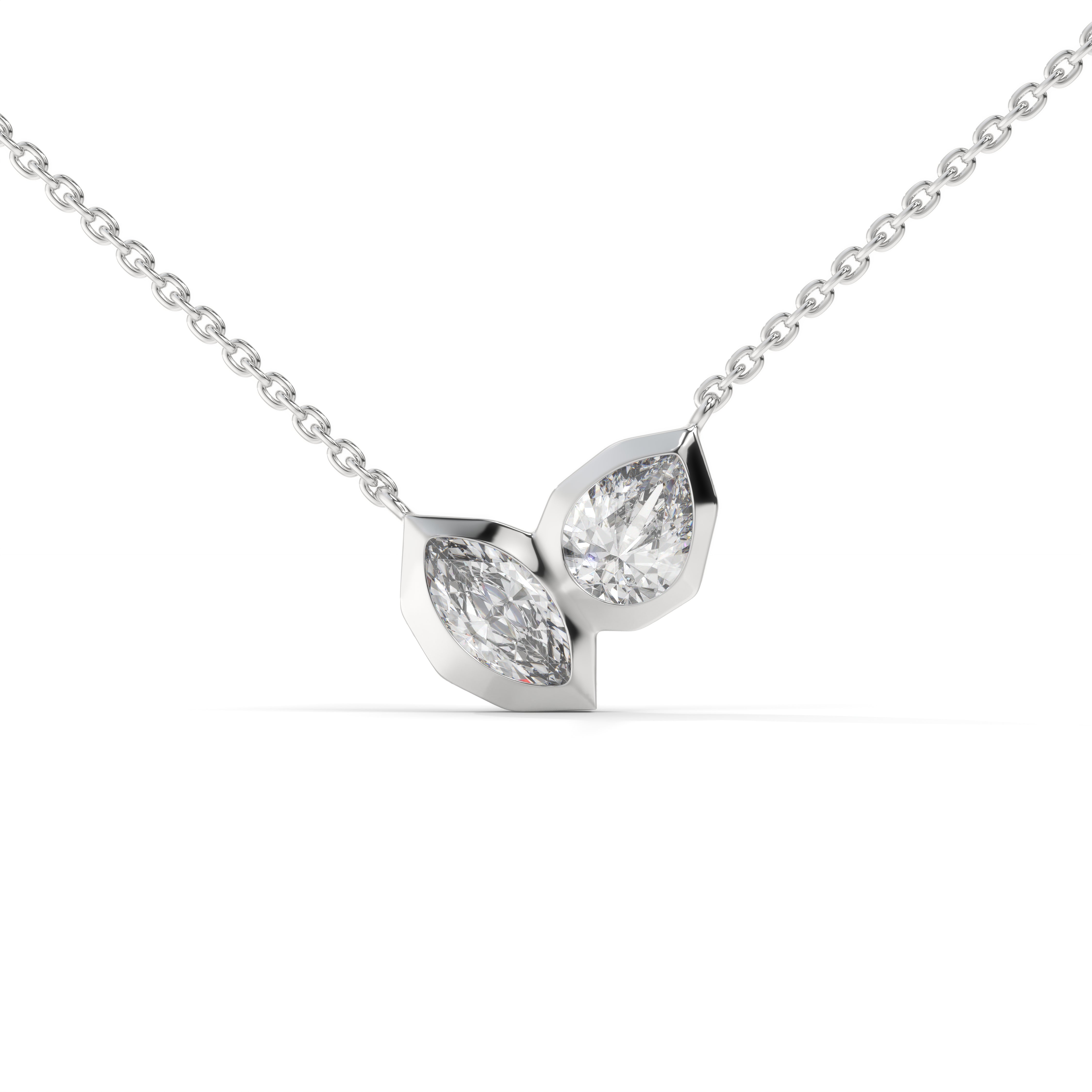 Toi et Moi Pendant: Pear and Marquise