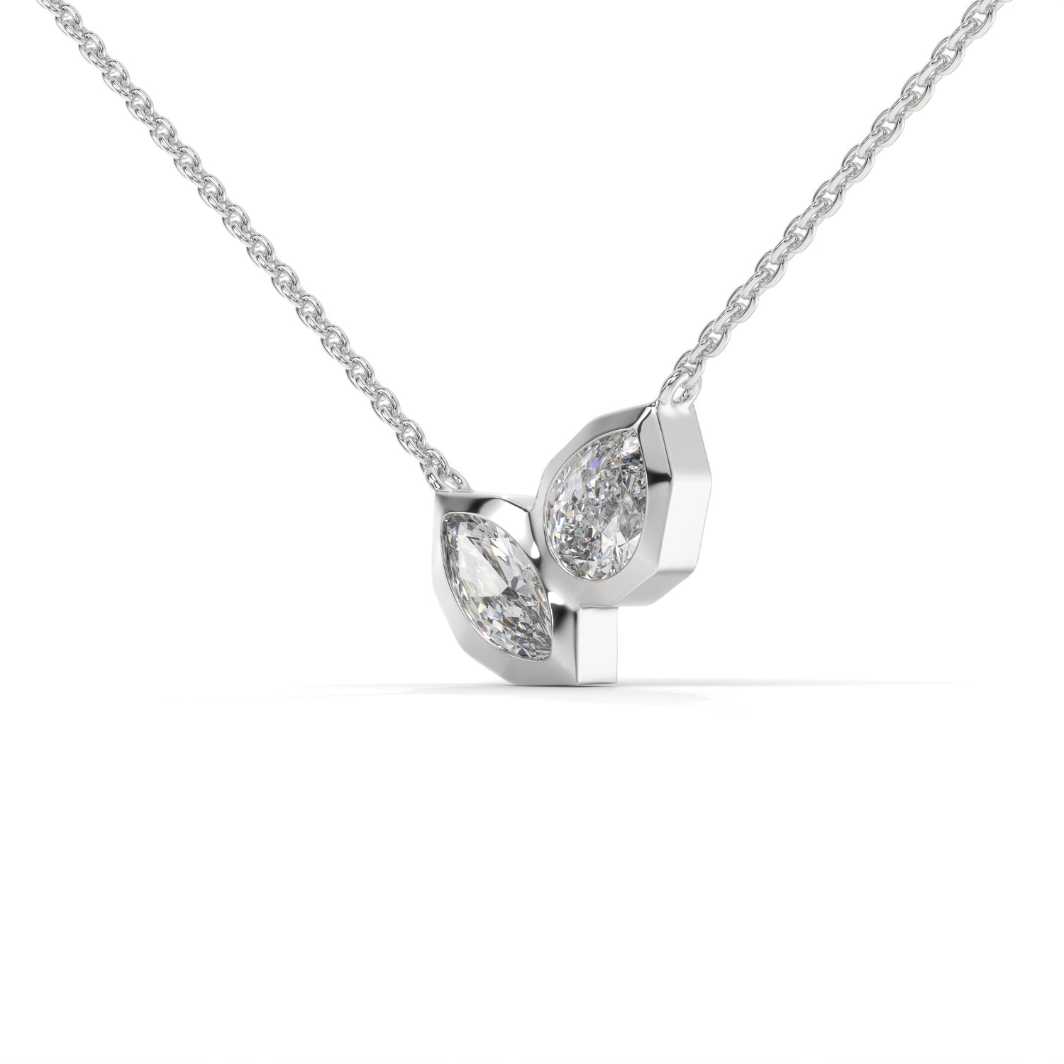 Toi et Moi Pendant: Pear and Marquise