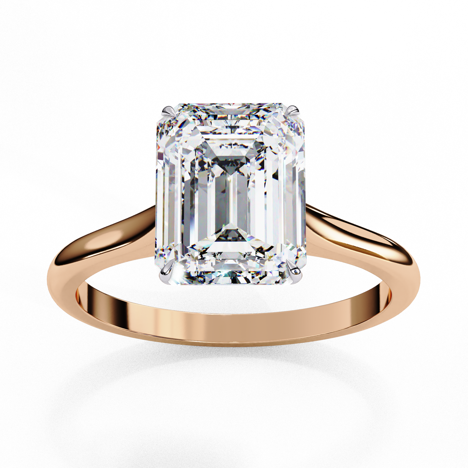 Cynthia Emerald Solitaire Ring