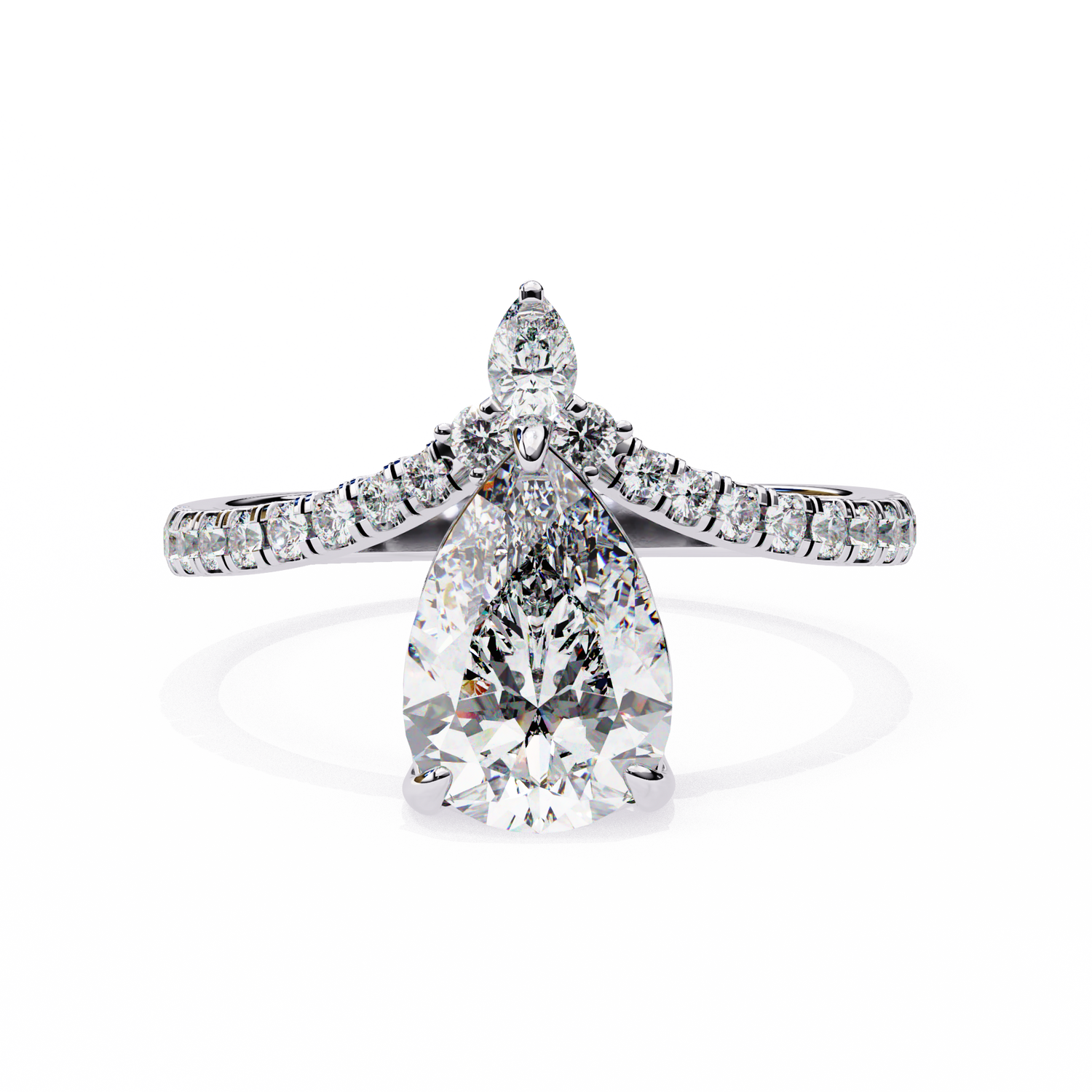 Simone Pear Solitaire Ring