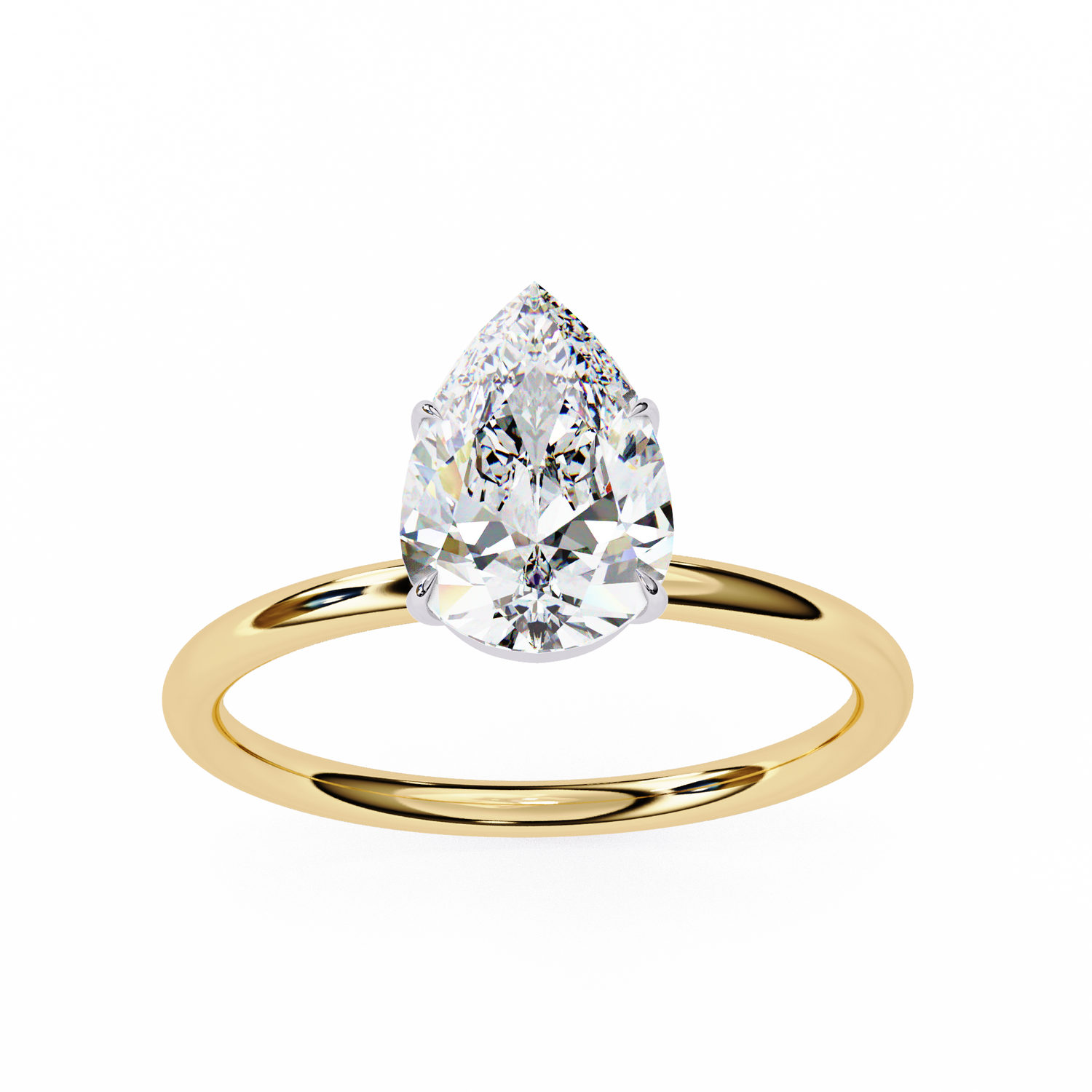 Yareli Pear Solitaire Ring