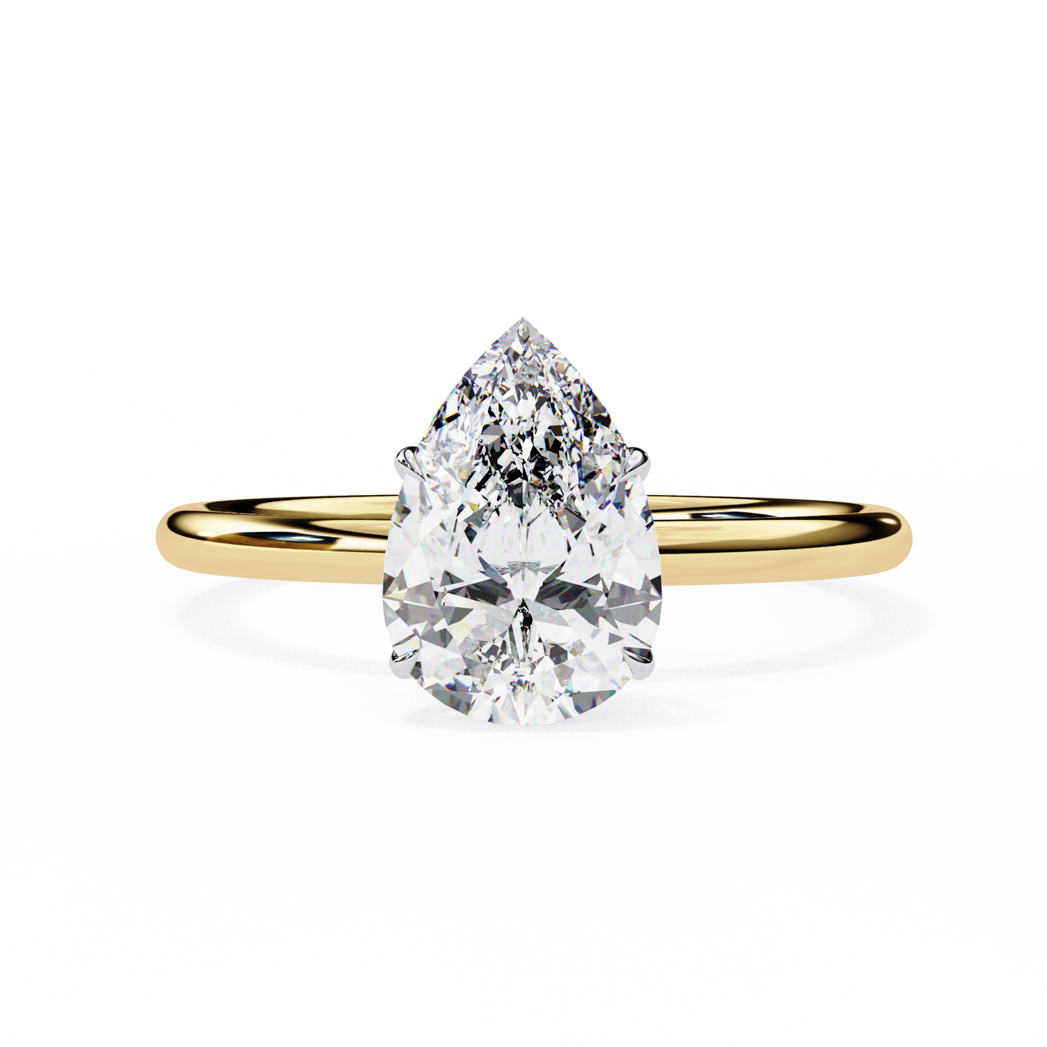 Yareli Pear Solitaire Ring