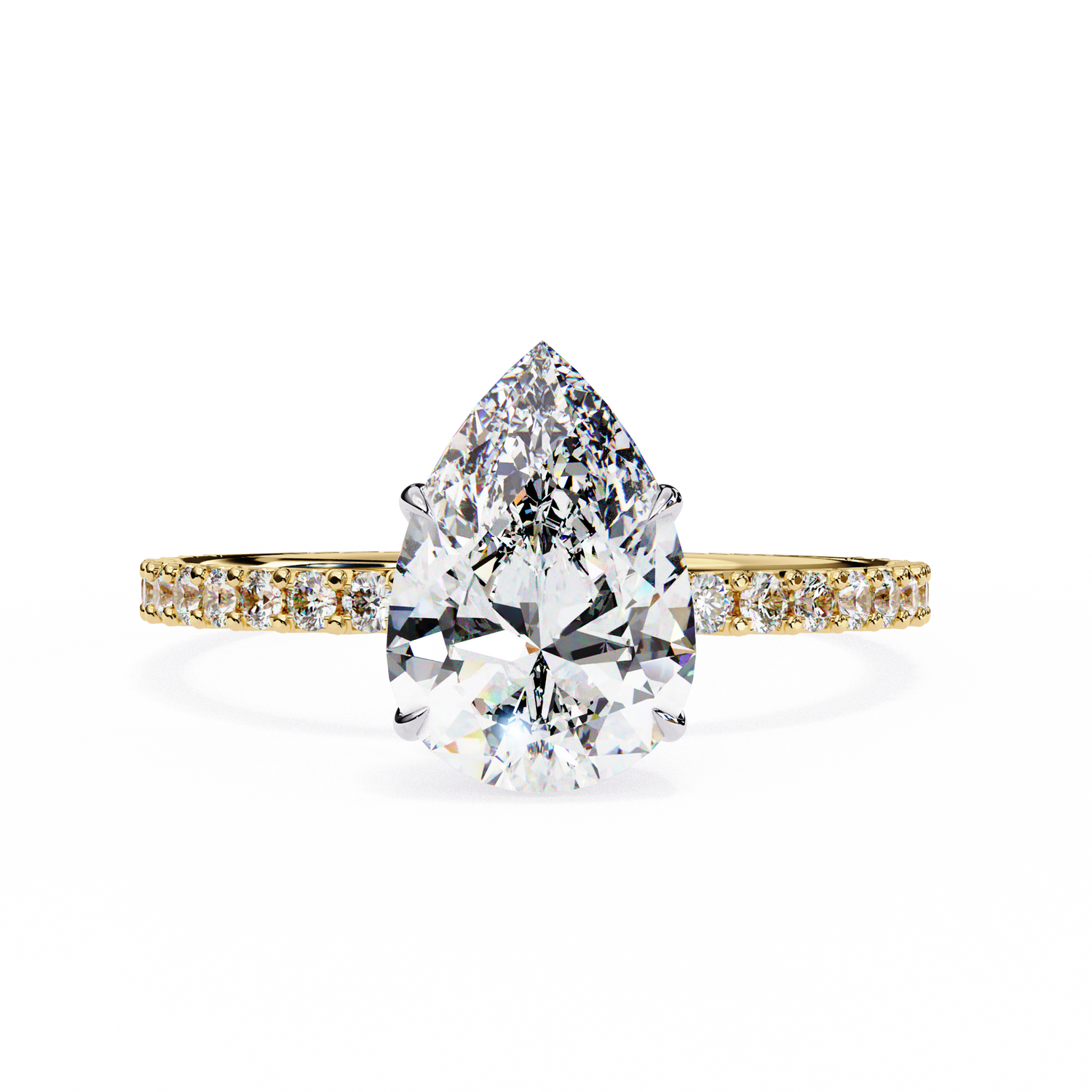 Aliza Pear Solitaire Ring