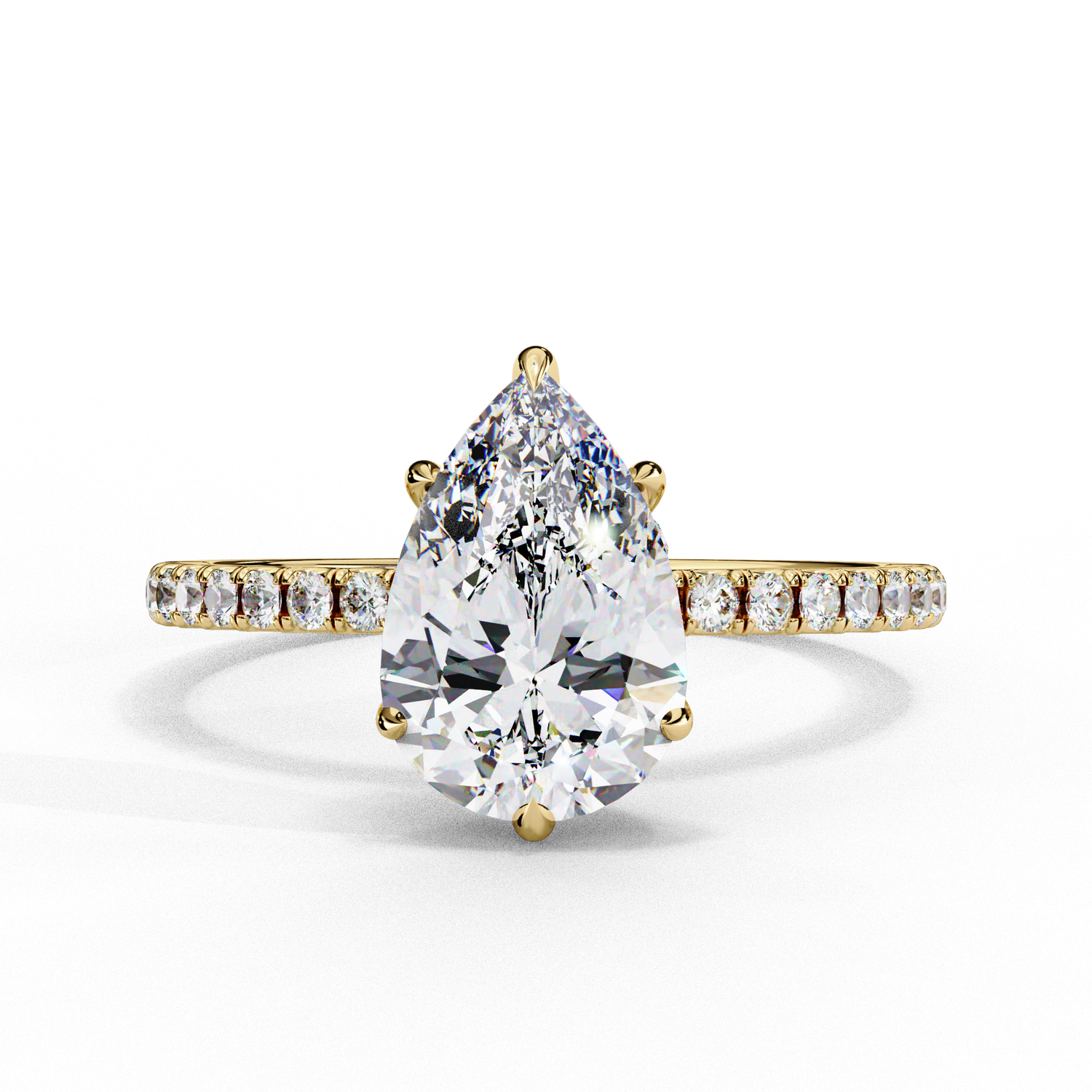Kailey Pear Solitaire Ring