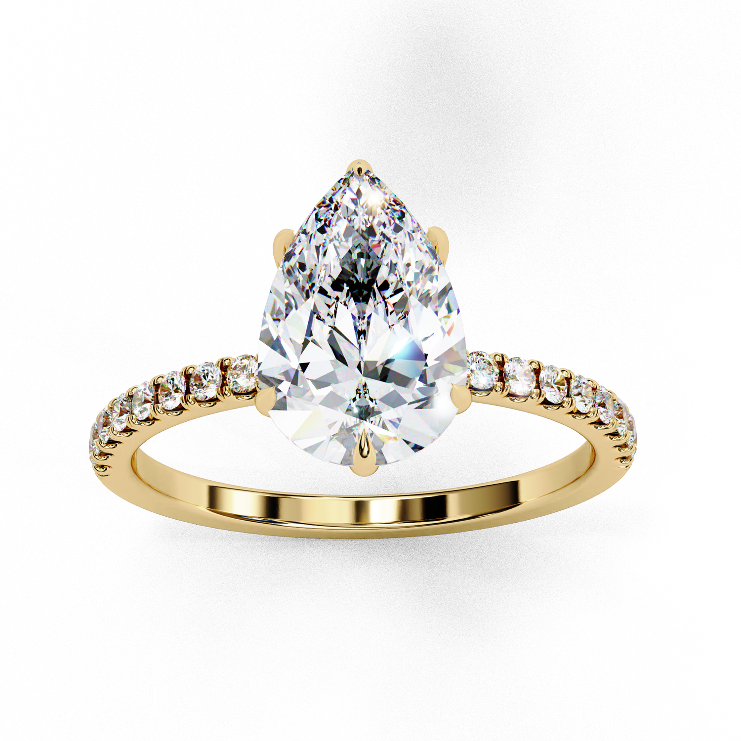 Kailey Pear Solitaire Ring