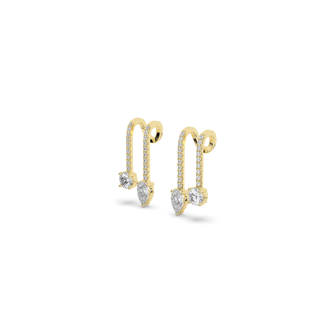 Duo Curve Drop Earrings