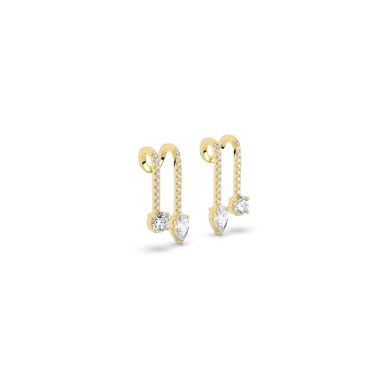 Duo Curve Drop Earrings
