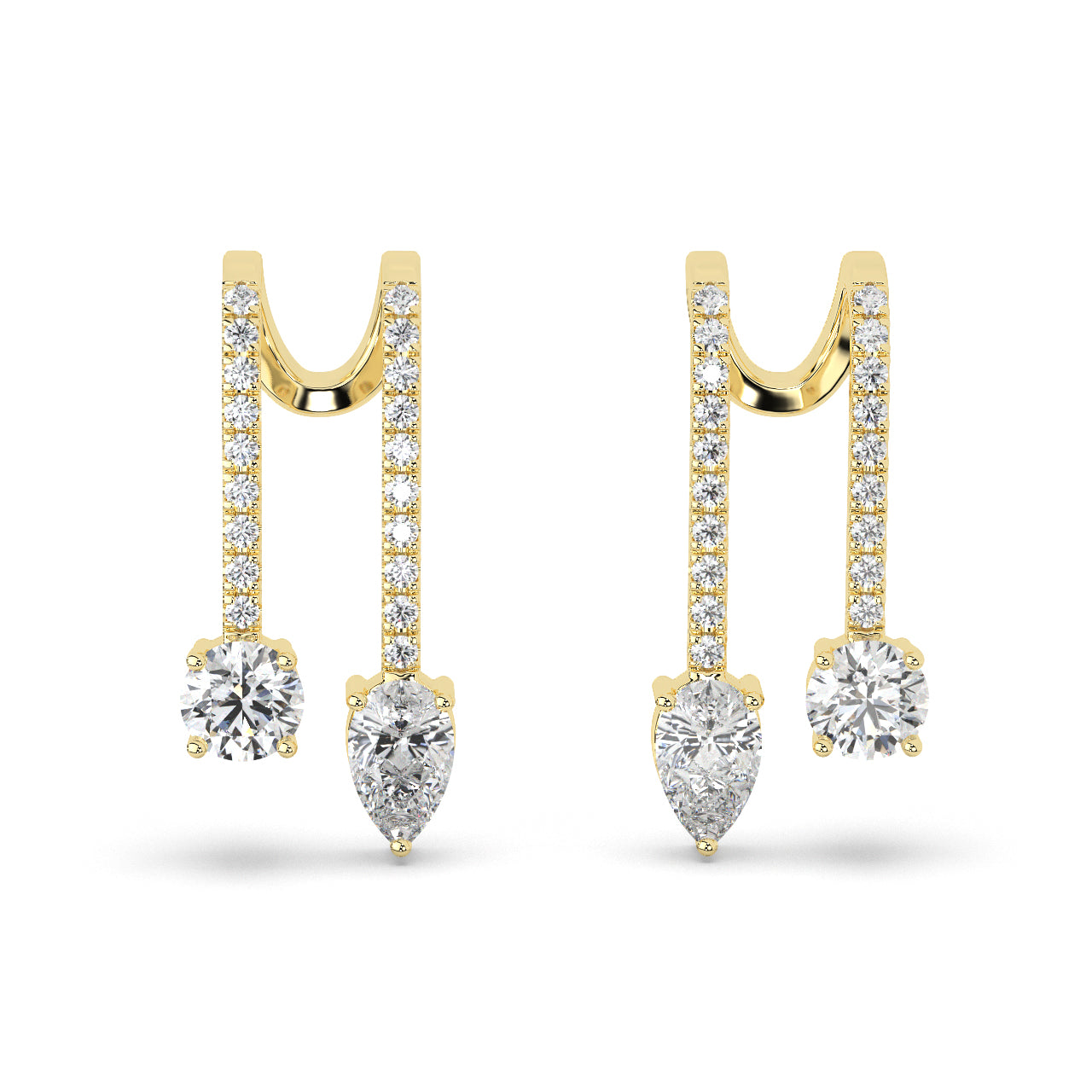 Duo Curve Drop Earrings
