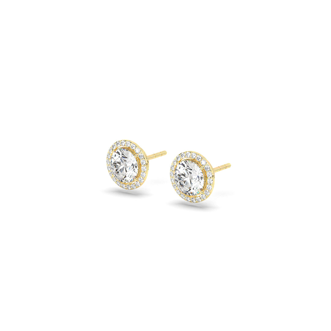 Lunar Halo Solitaire Studs