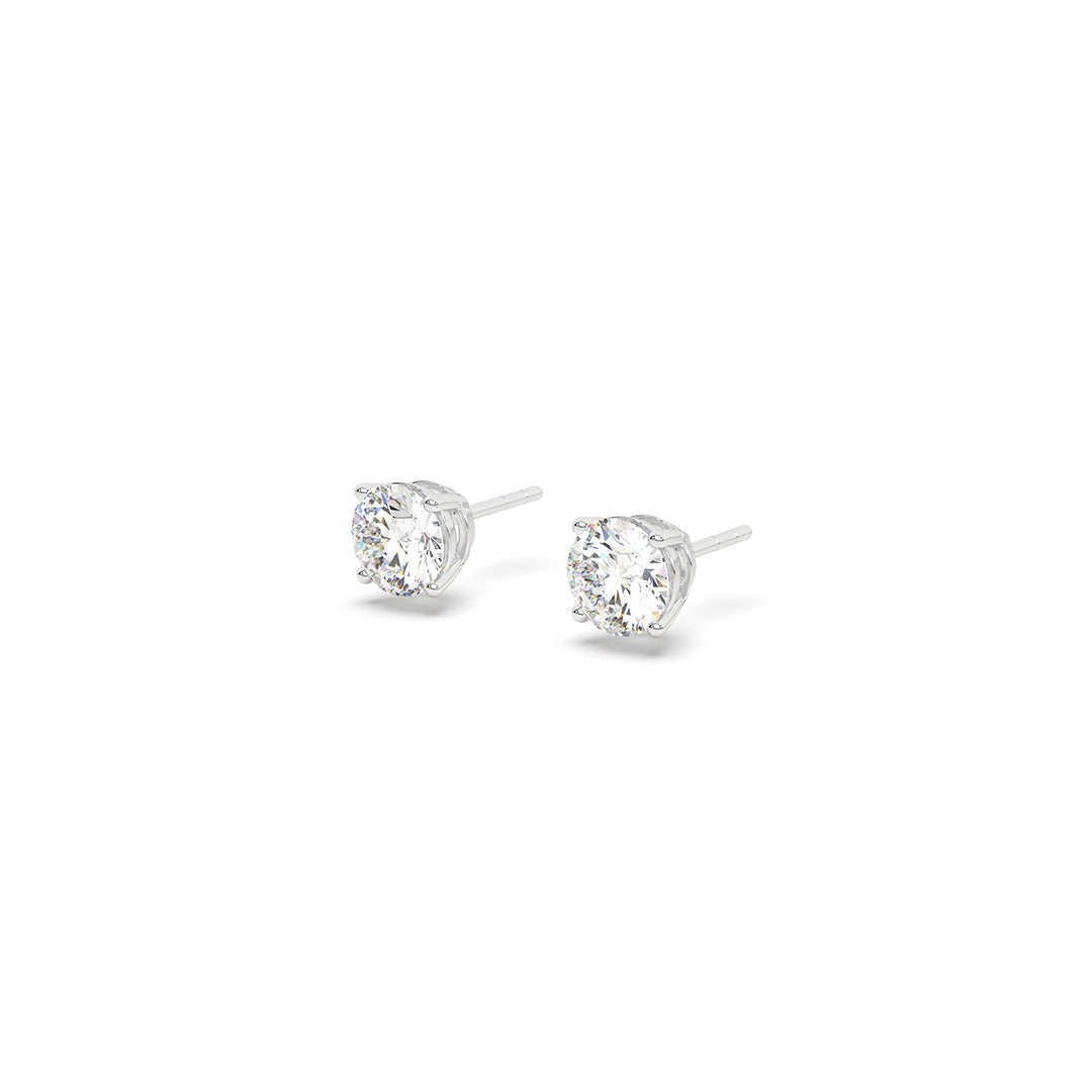 3 ct Round Solitaire Stud Earrings