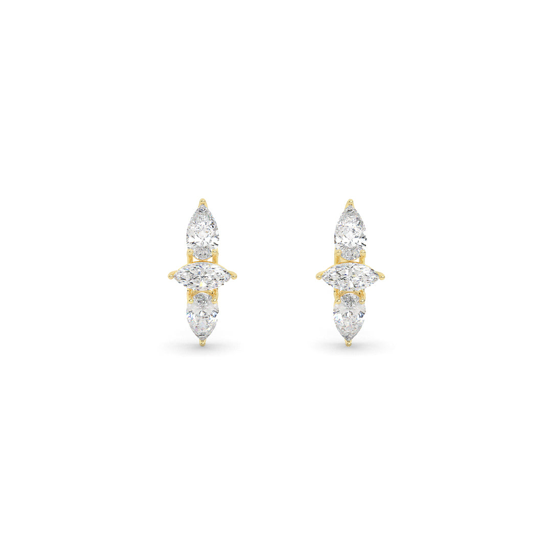 Wing Drop Stud Earrings