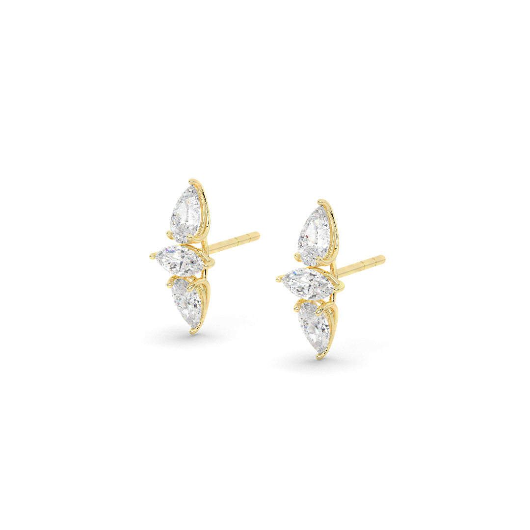Wing Drop Stud Earrings