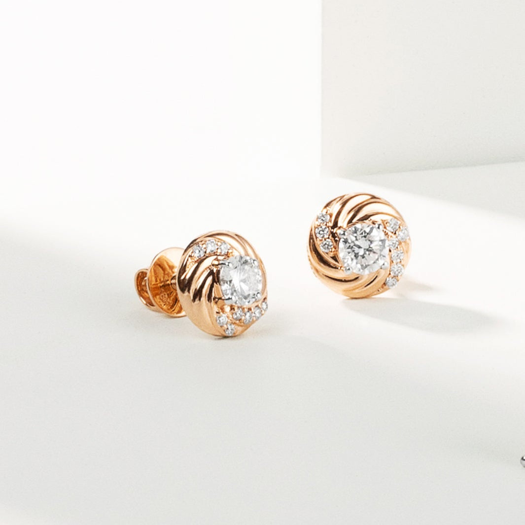 Solar Halo Stud Earrings