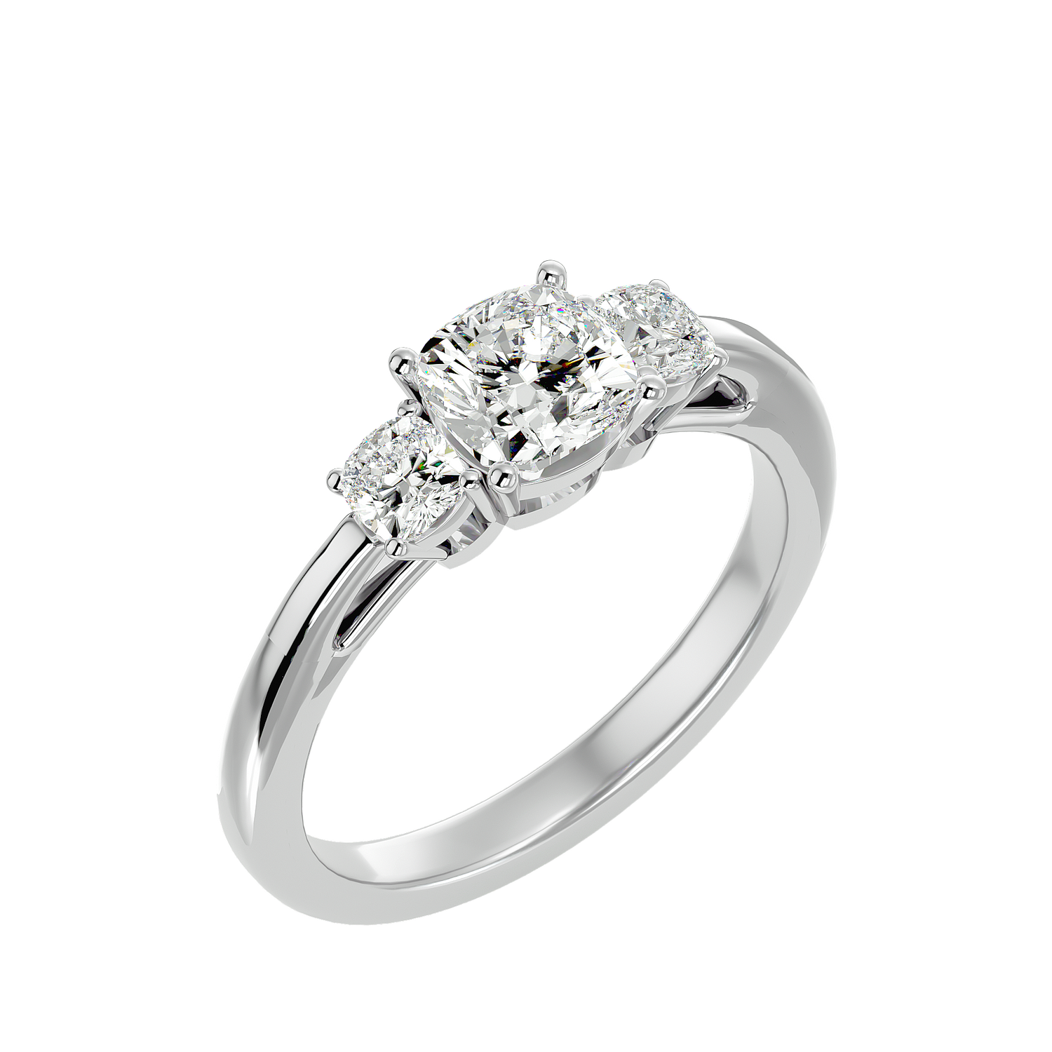 Serena Classic Three Stone Diamond Ring