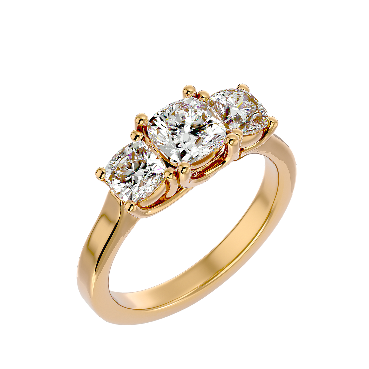 Silvia Elegant Three Stone Diamond Ring