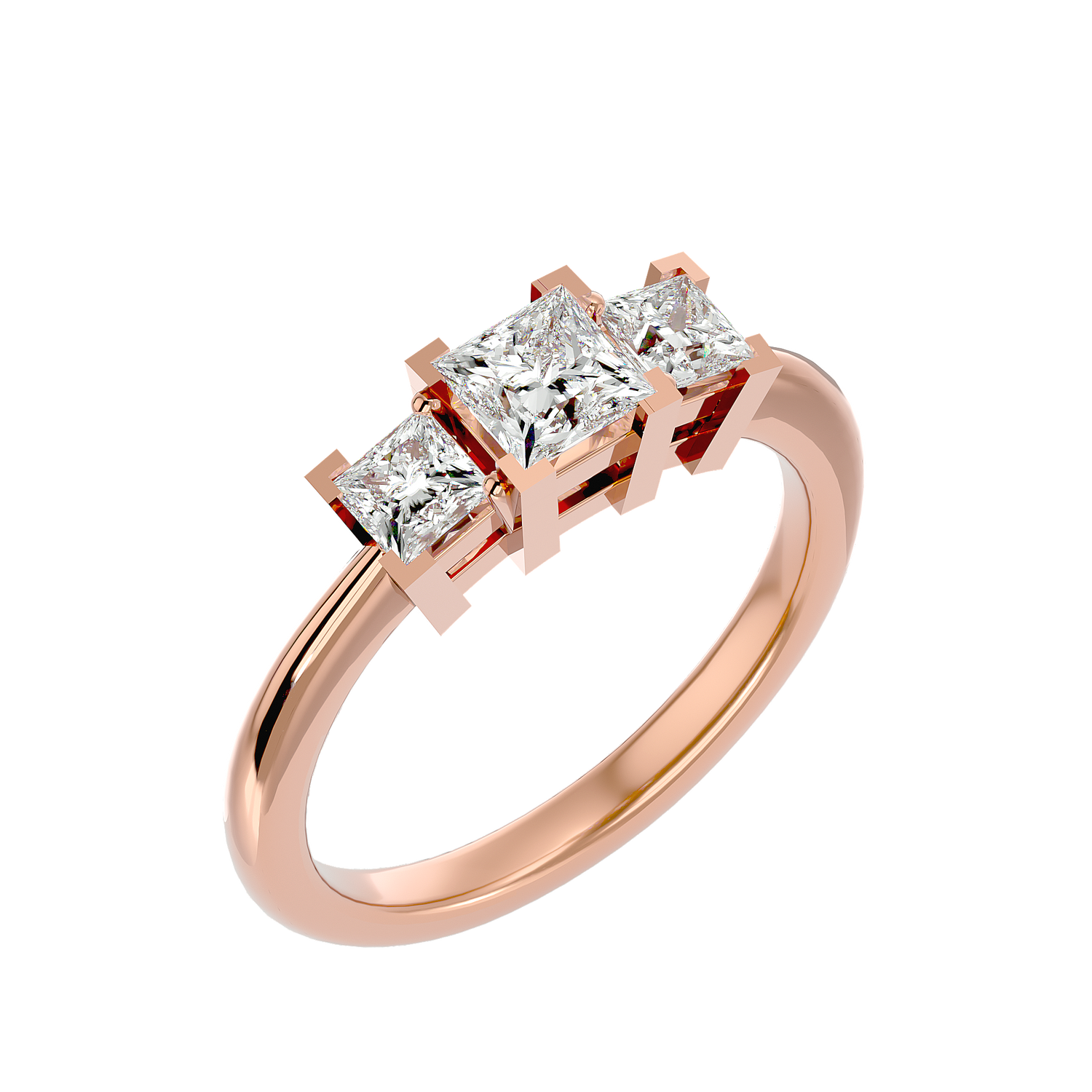 Valentina Classic Three Stone Diamond Ring
