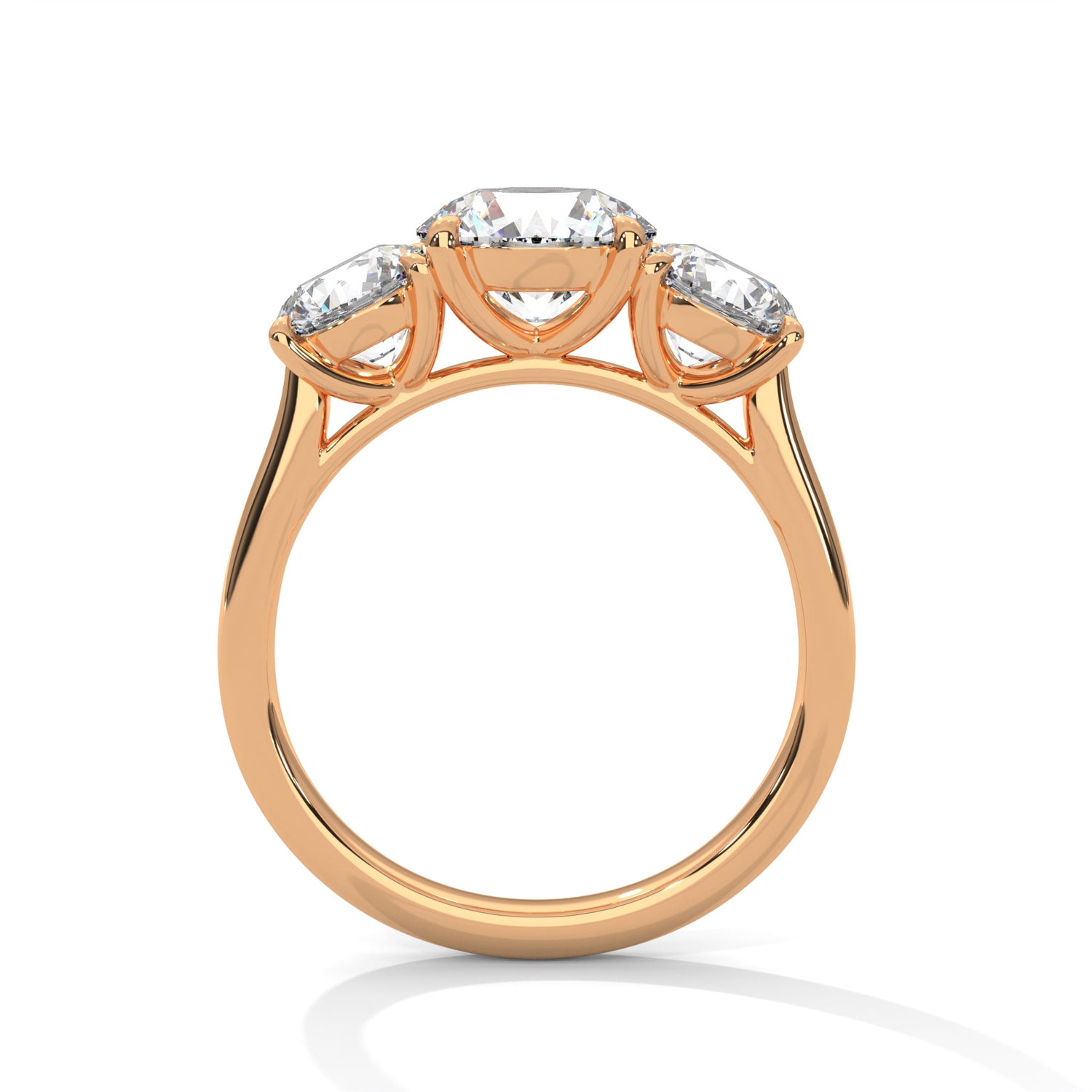 Anna Classic Three Stone Diamond Ring