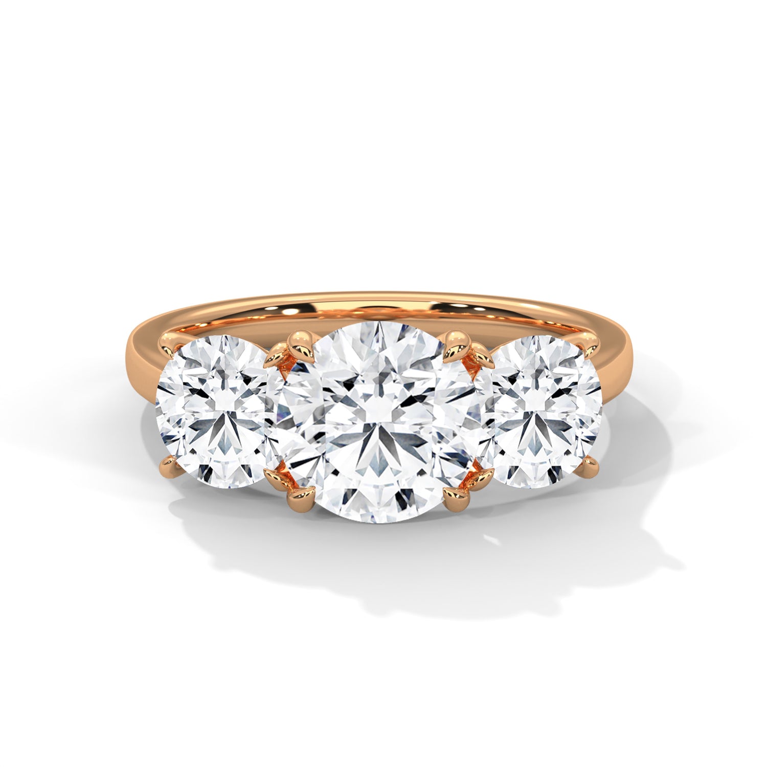 Anna Classic Three Stone Diamond Ring