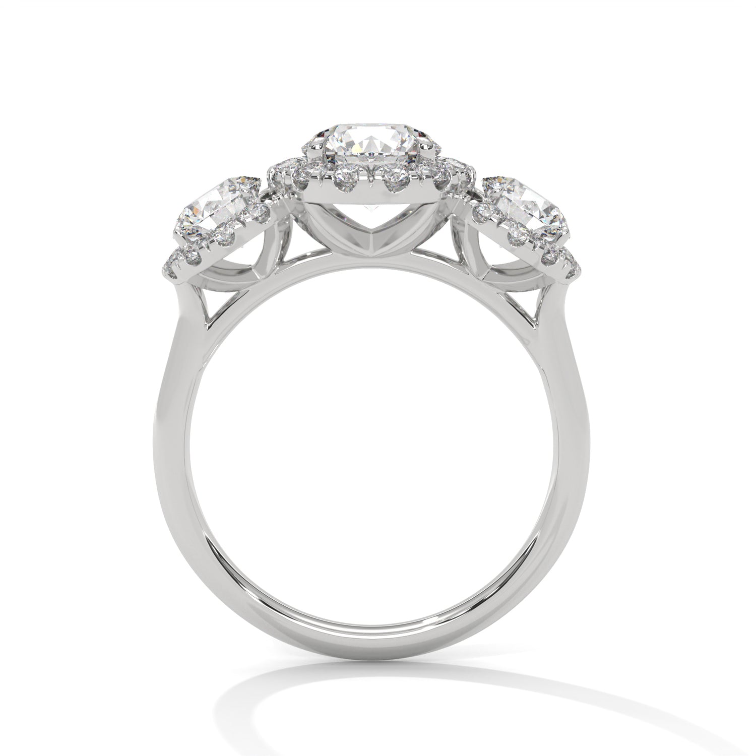 Paisley Elegant Three Stone Diamond Ring