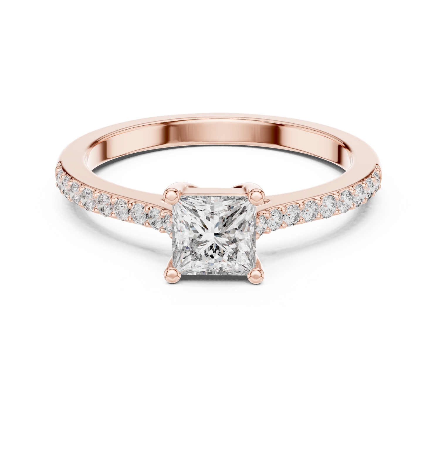 Lara Princess Solitaire Ring