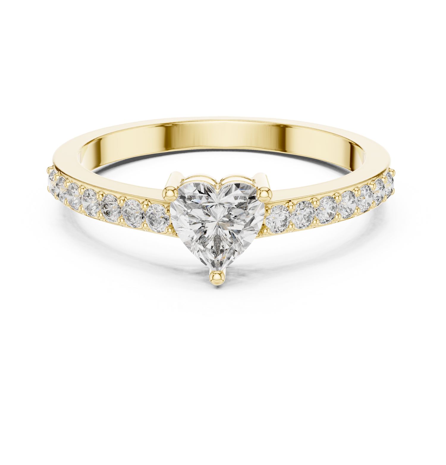 Aubriella Heart Solitaire Ring