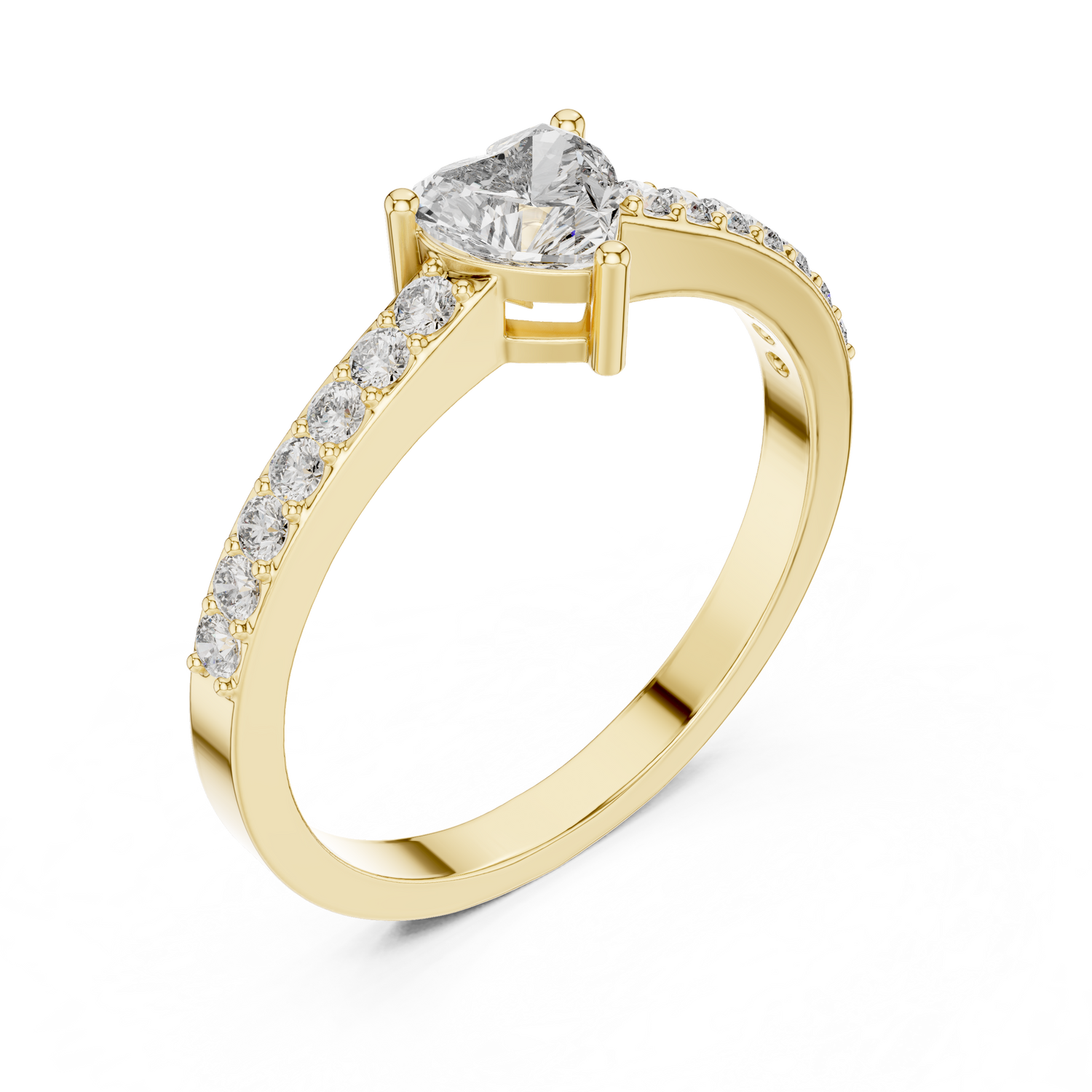Aubriella Heart Solitaire Ring