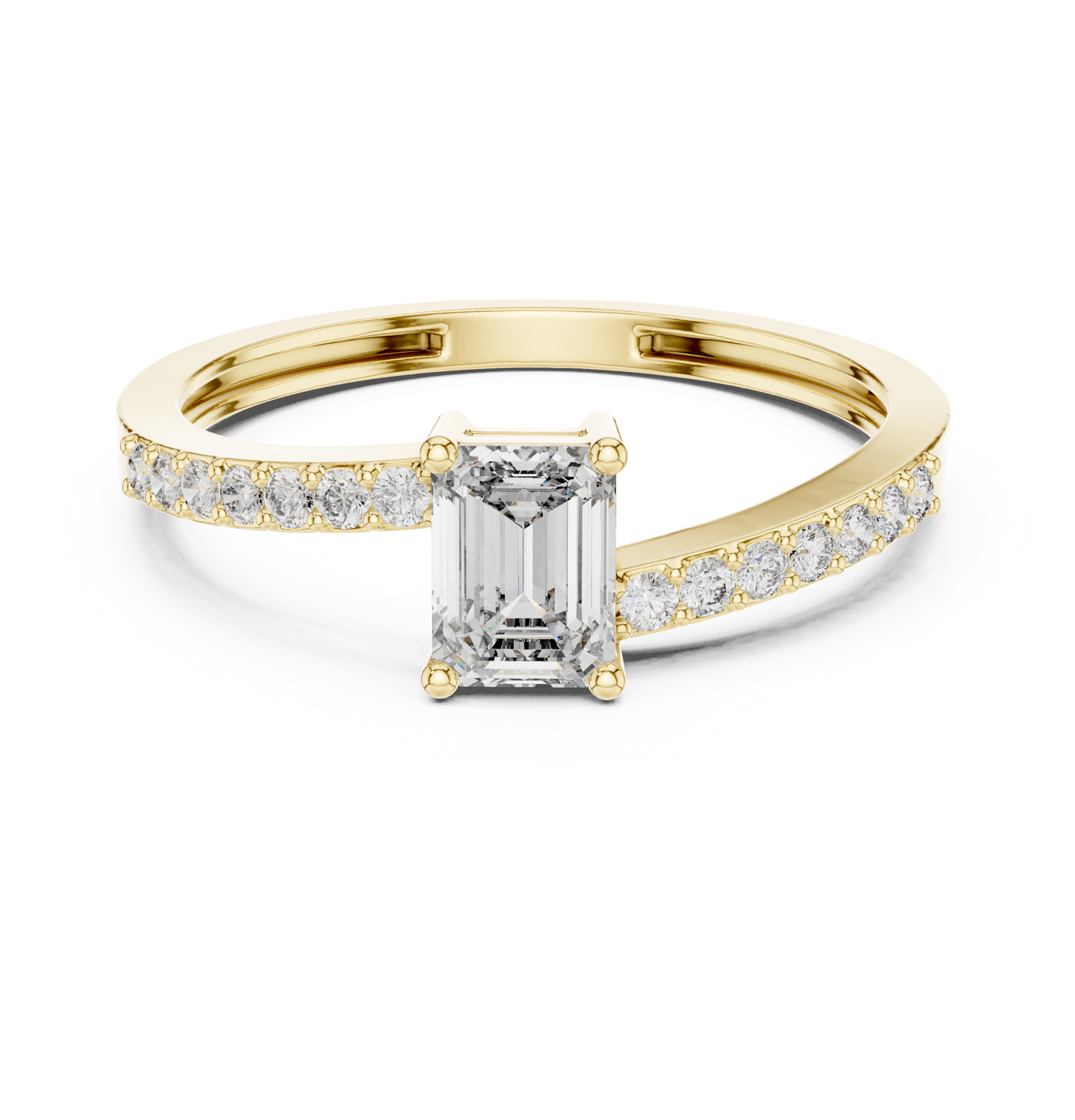 Rylan Emerald Solitaire Ring