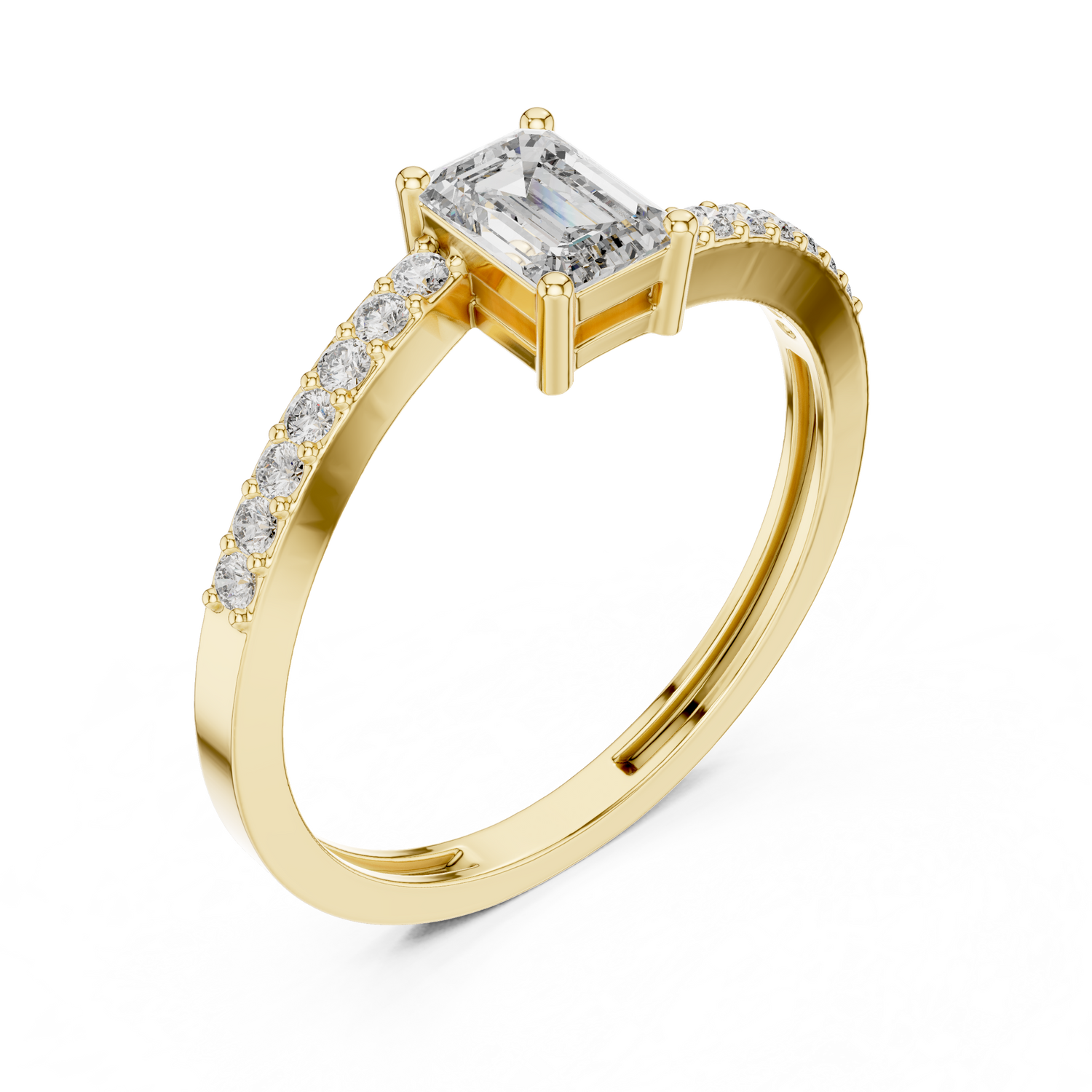 Rylan Emerald Solitaire Ring