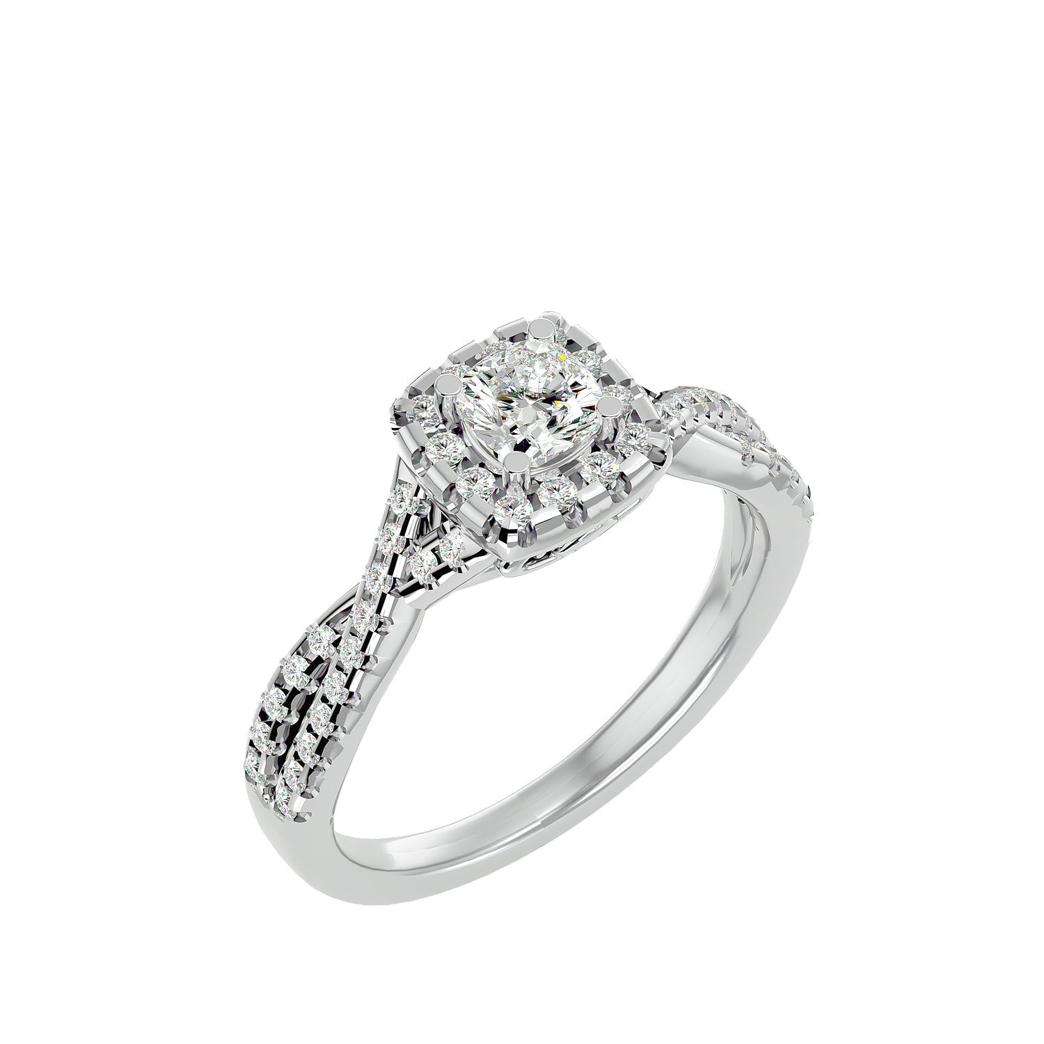 Bijou Diamond Halo Ring