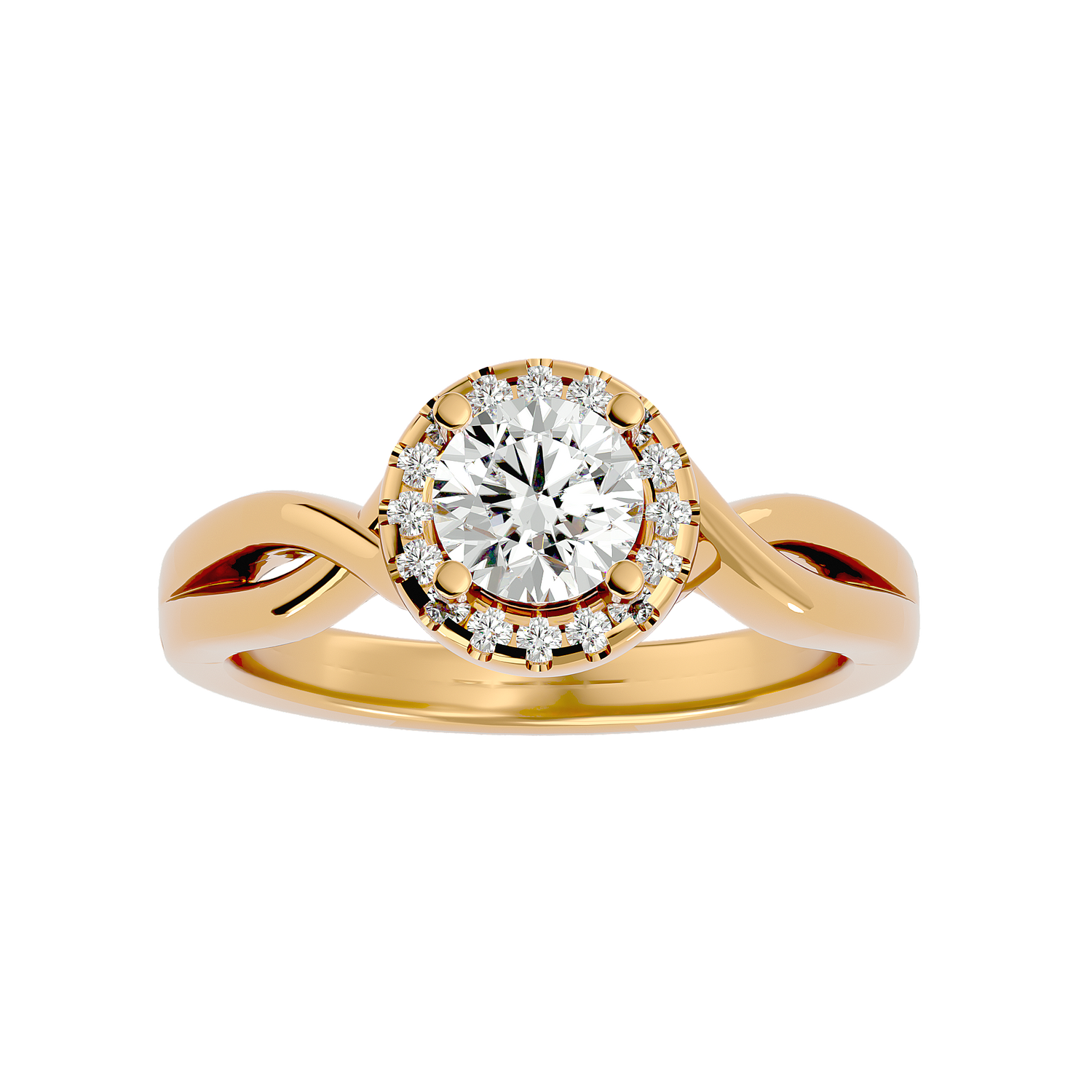 Caledonia Diamond Halo Ring