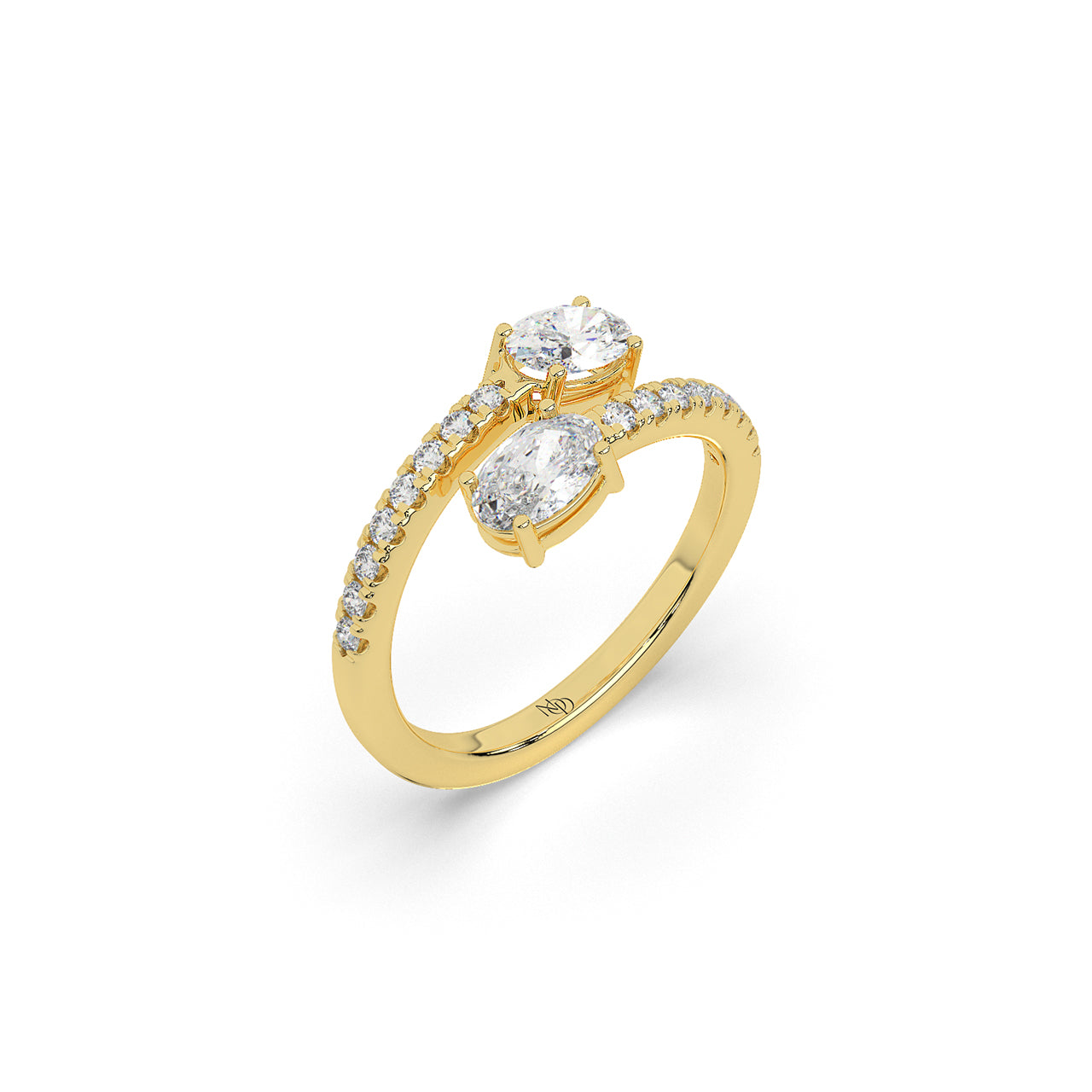 Oval Twin Echo Ring