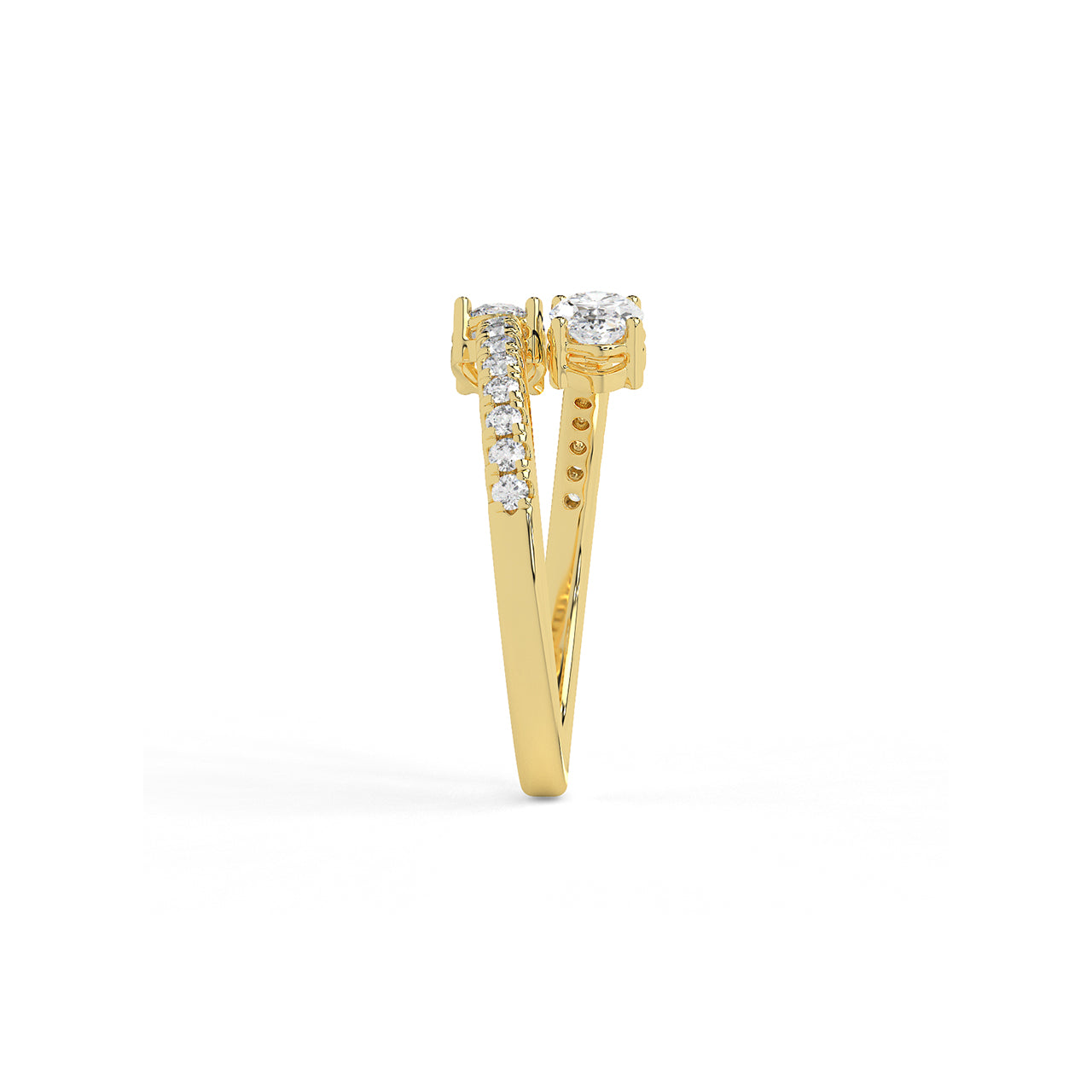 Oval Twin Echo Ring