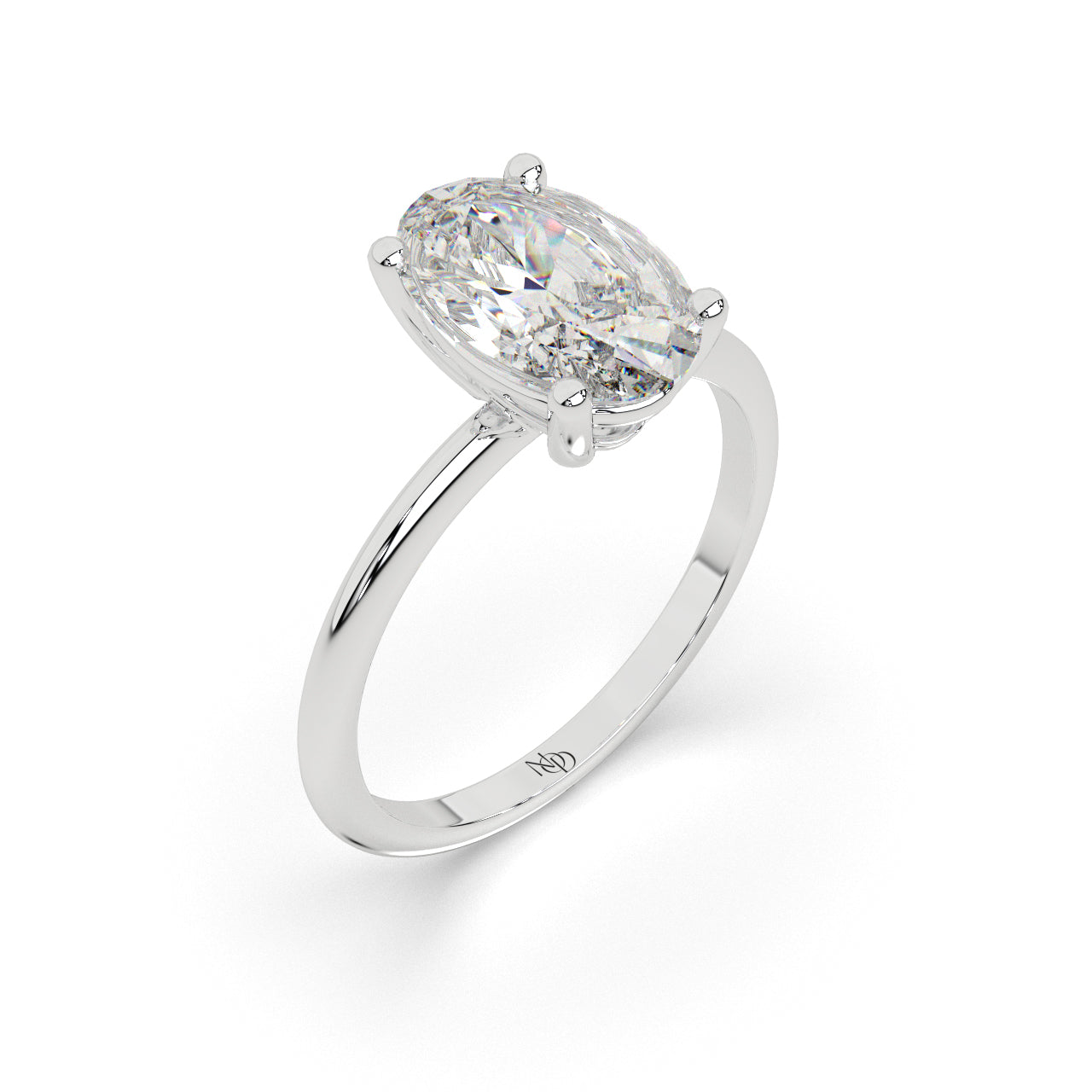 2.2 Ct Oval Solitaire Ring