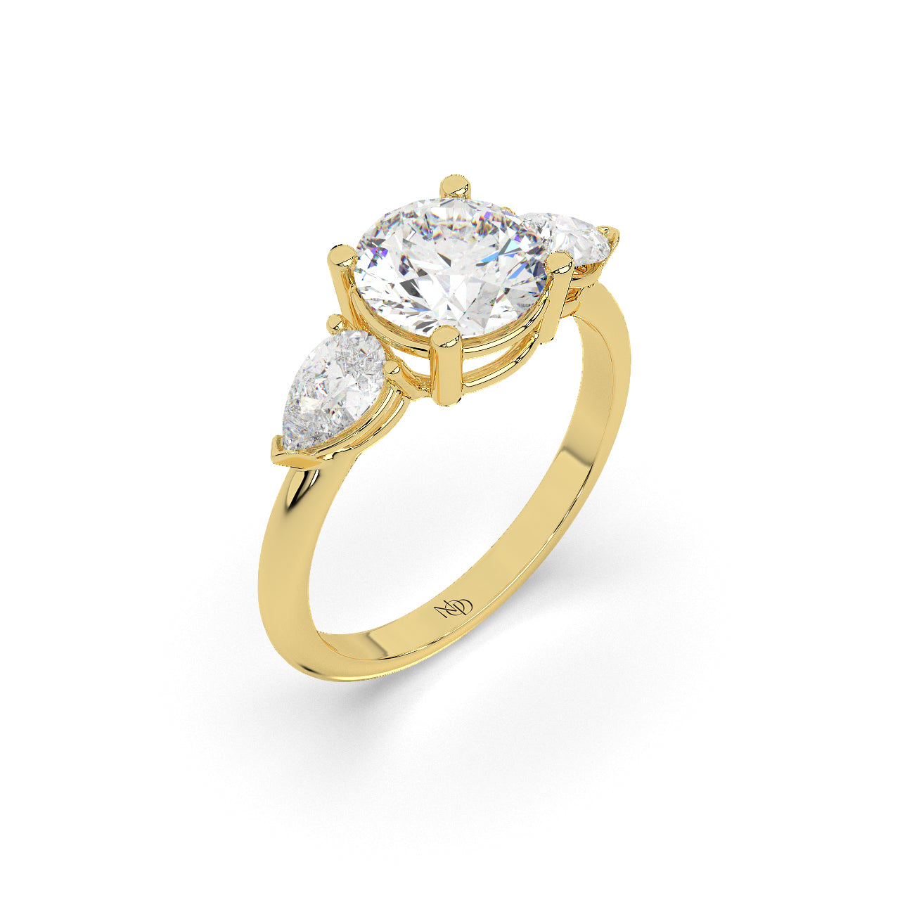 The Aurora Round Trio Ring