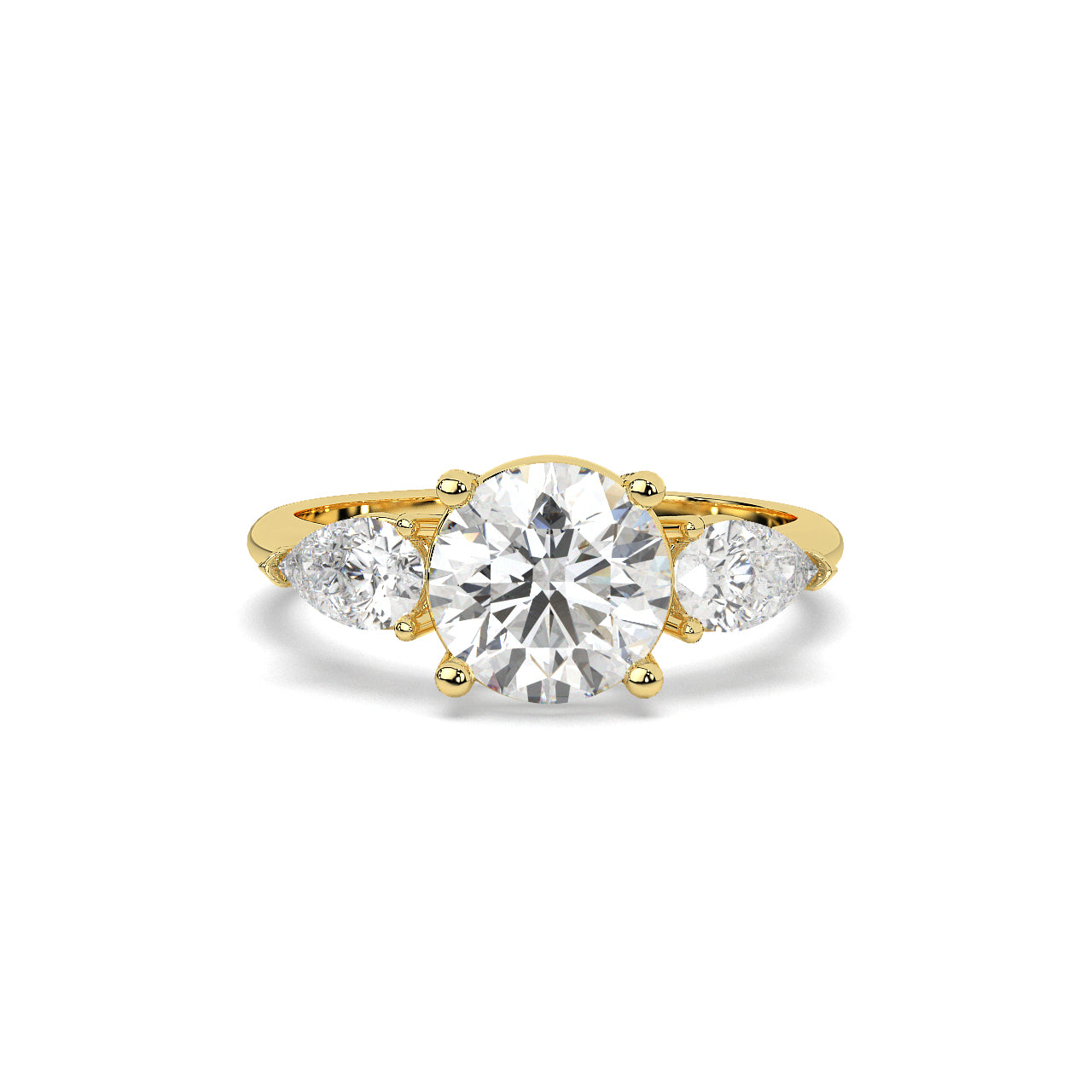 The Aurora Round Trio Ring
