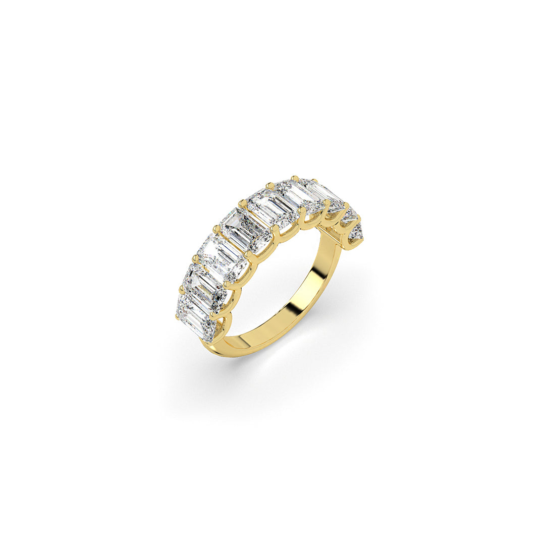0.33 ct Emerald Half-Eternity Ring