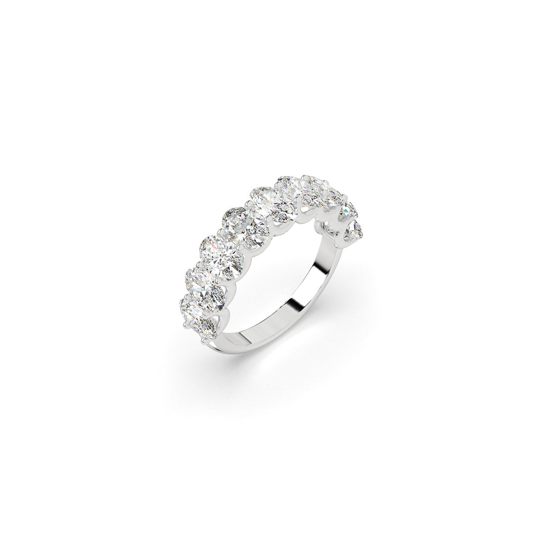 0.32 ct Oval Half-Eternity Ring