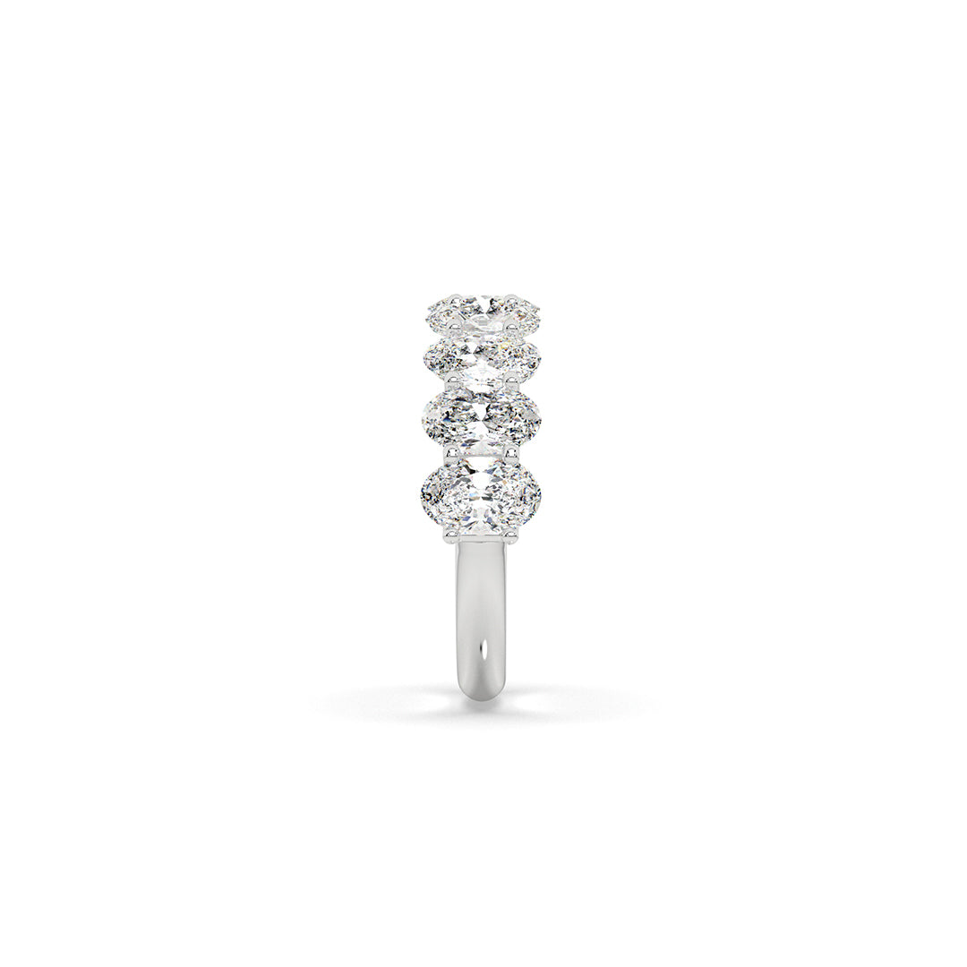 0.32 ct Oval Half-Eternity Ring