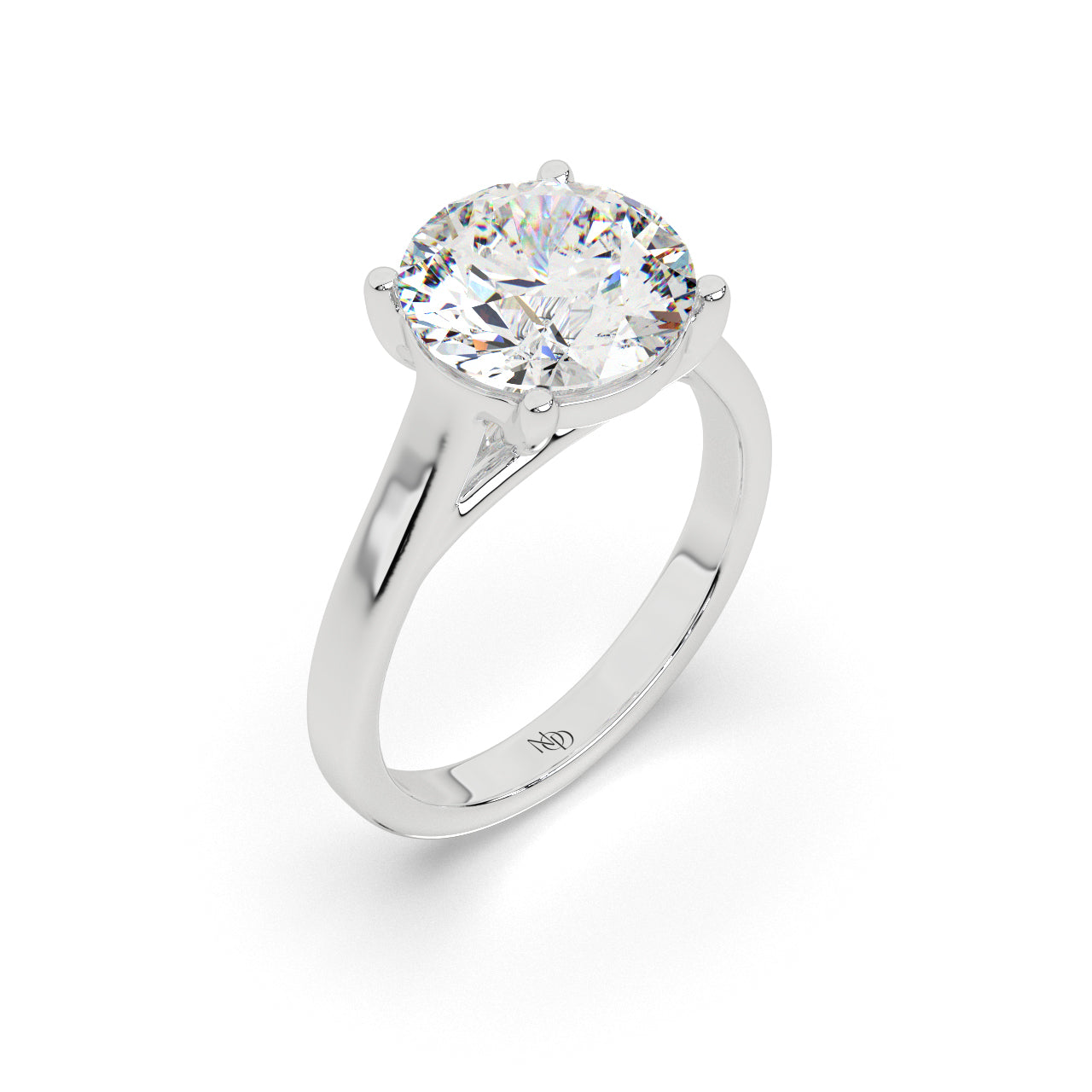 3 Ct Luna Round Solitaire Ring