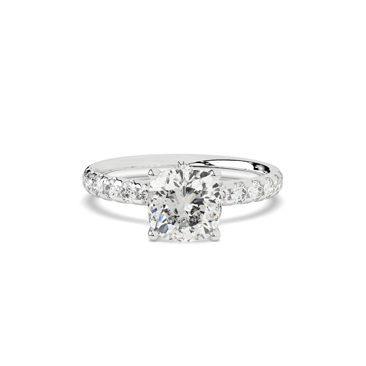 The Aria Pavé Cushion Ring