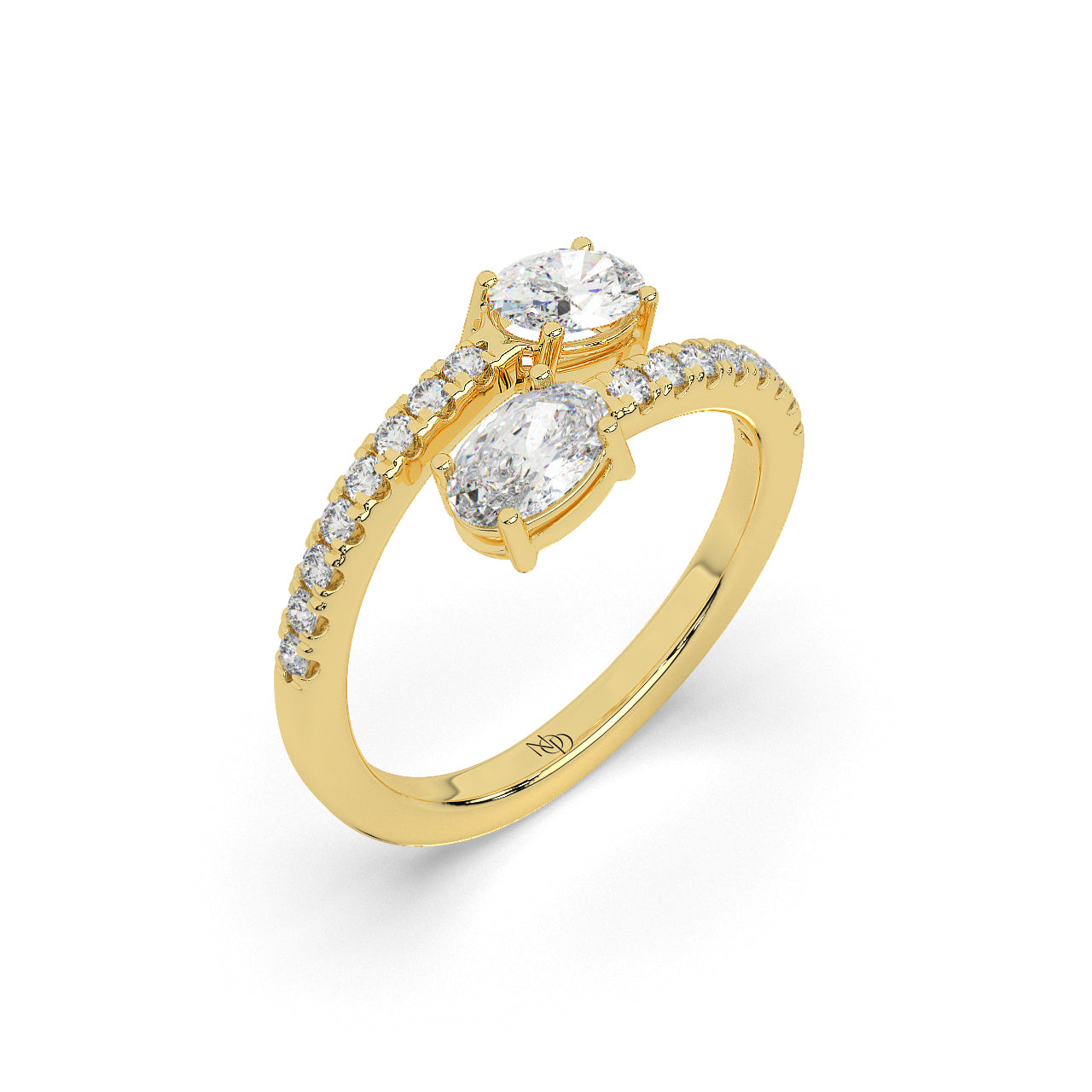 Oval Twin Echo Ring
