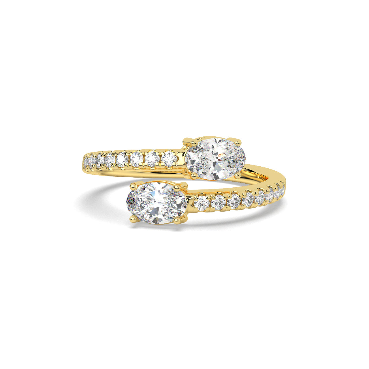 Oval Twin Echo Ring