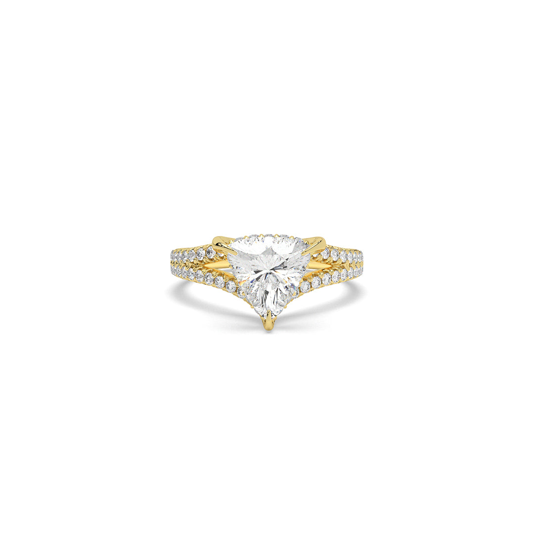1.4 ct Trillion Hidden Halo Engagement Ring