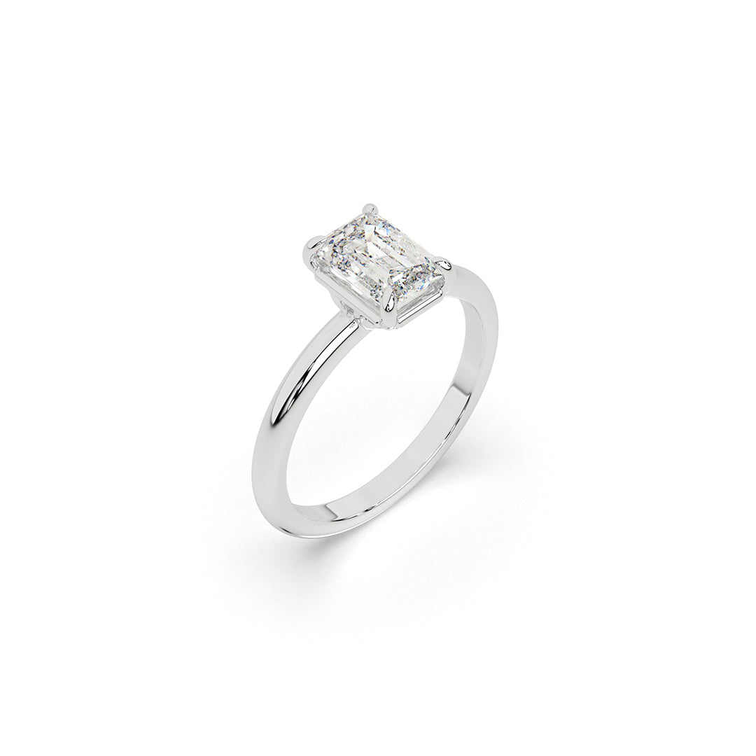 1 Ct Emerald Engagement Ring