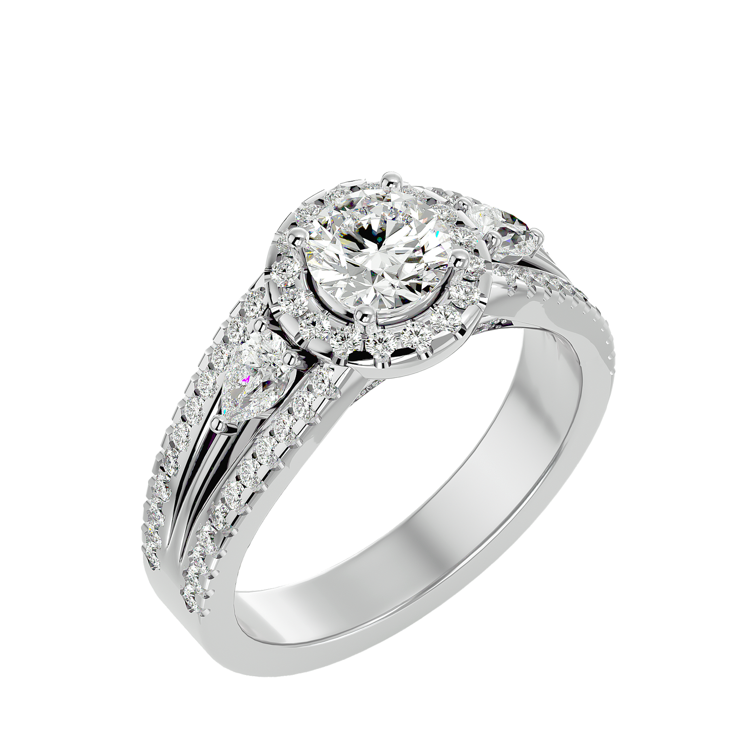 Natalie Elegant Three Stone Diamond Ring